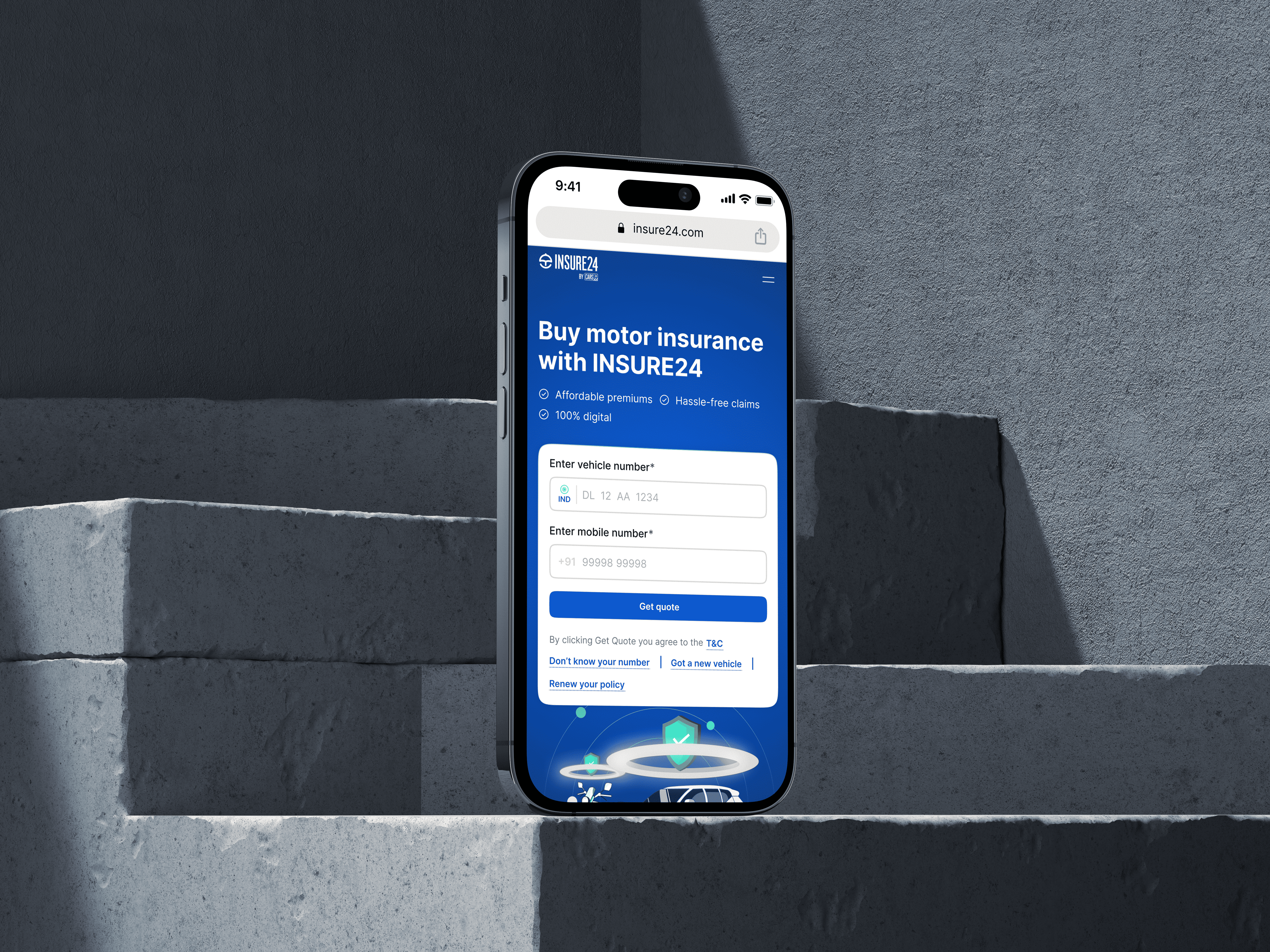 Mobile optimised experience