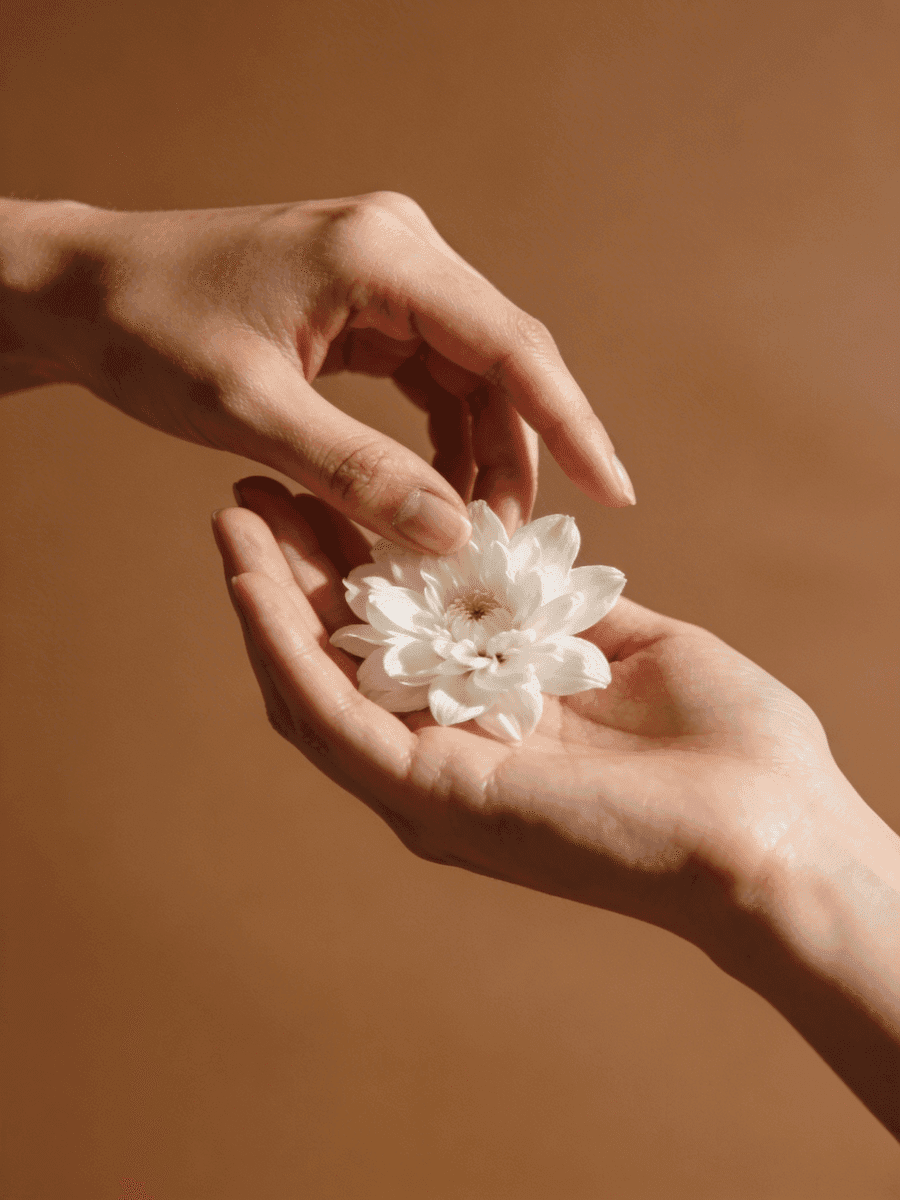 Hands and Flower