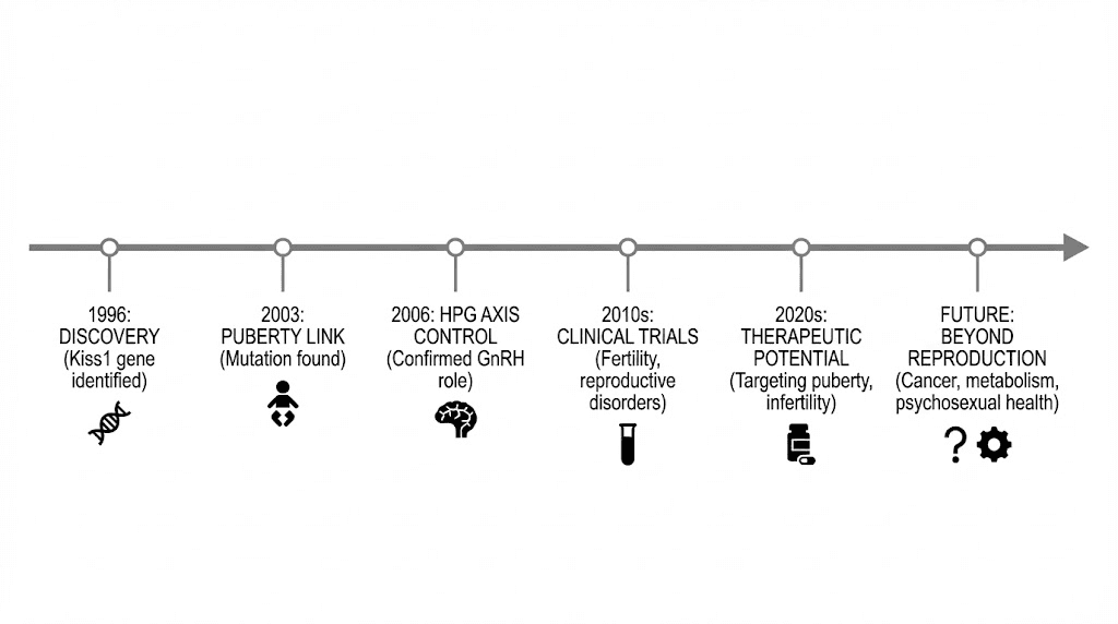 Kisspeptin research timeline from discovery to future clinical applications