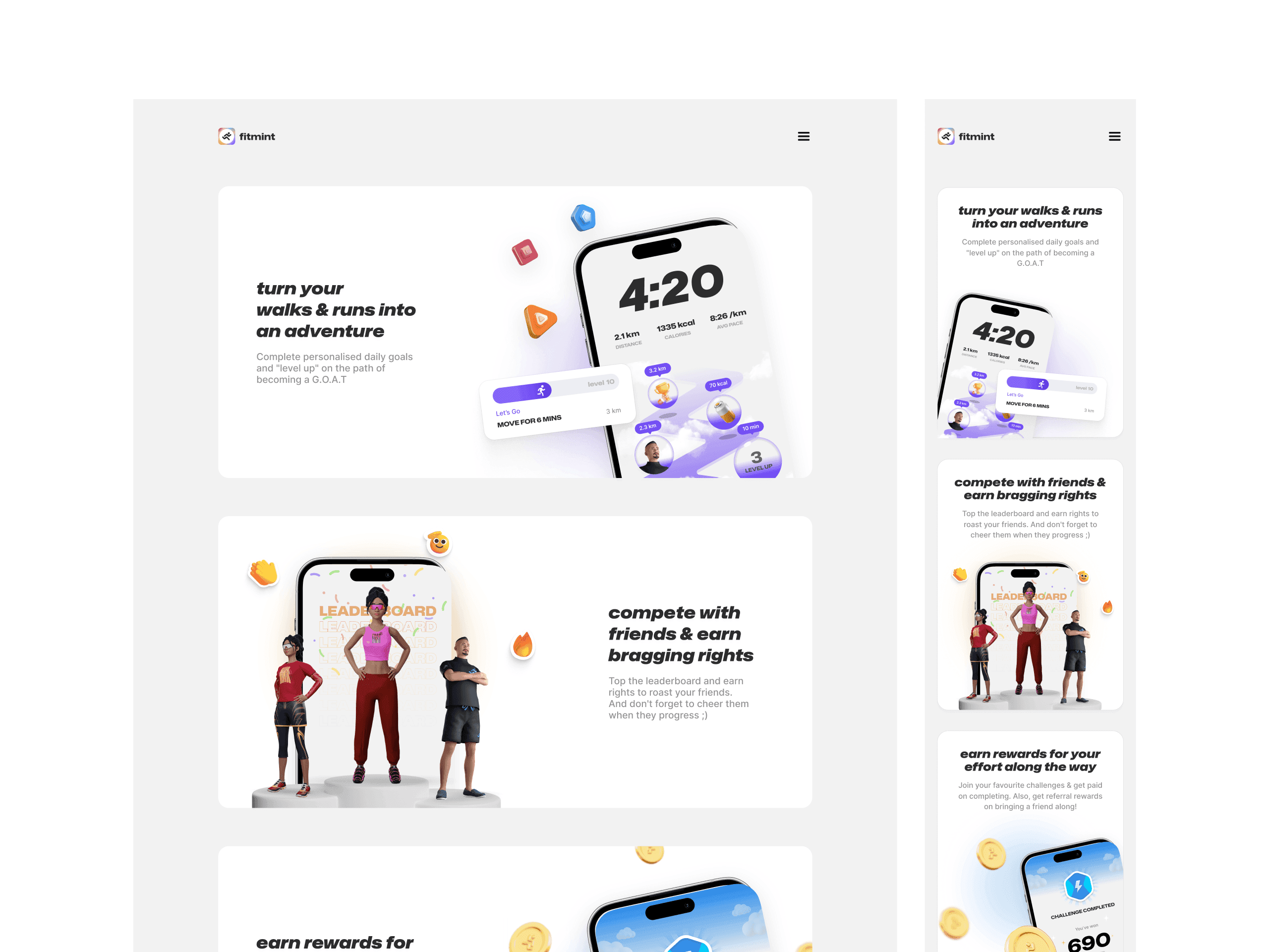 Fitmint move to earn fitness app website, view 5