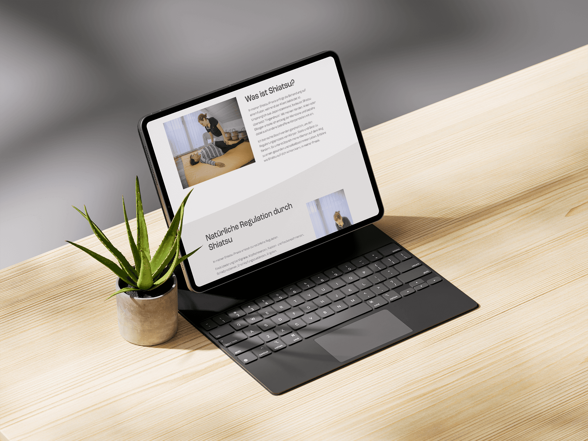 Shiatsu Blickupunkt Webseite Mockup
