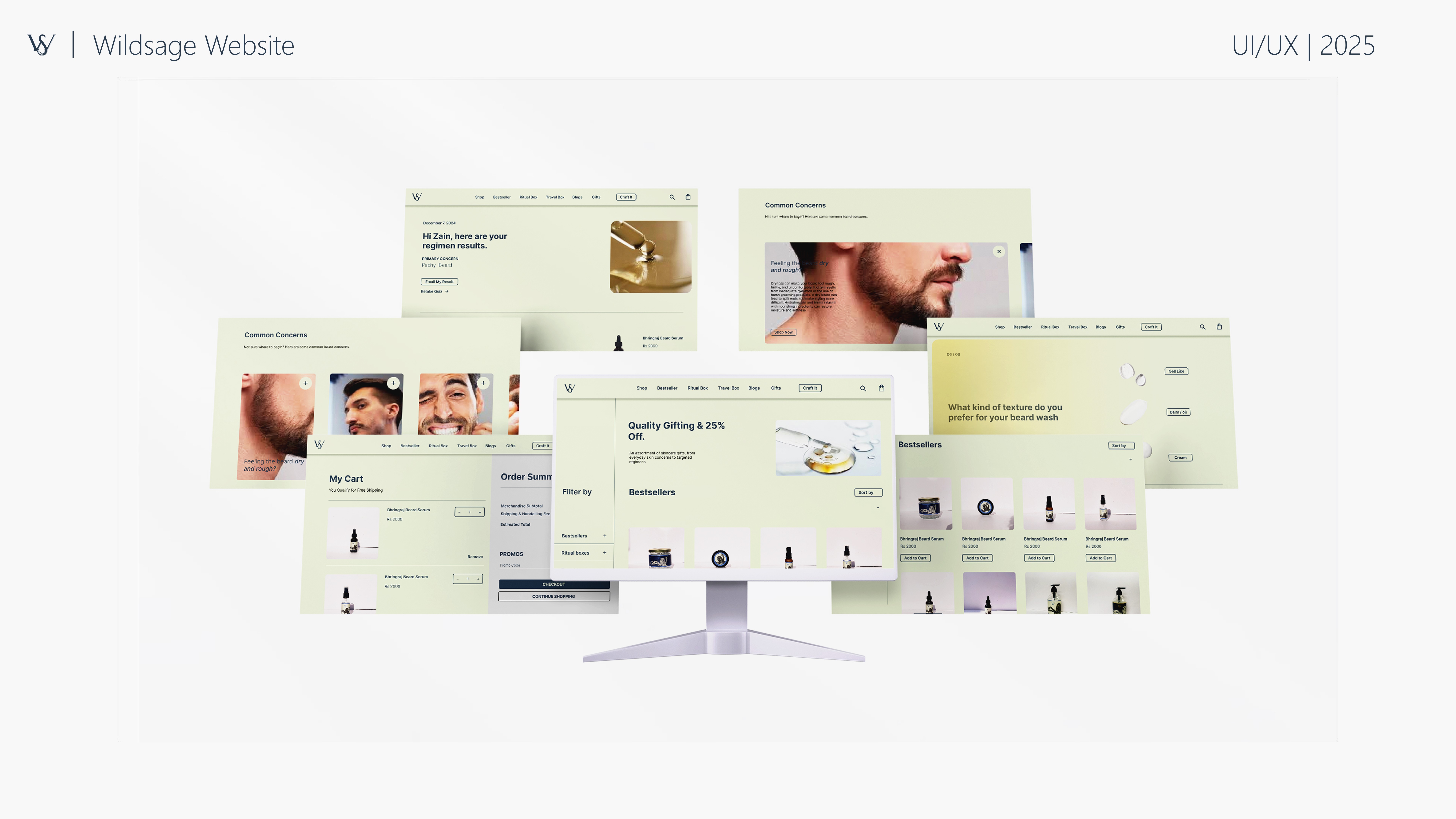 Beard care products ecommerce website design