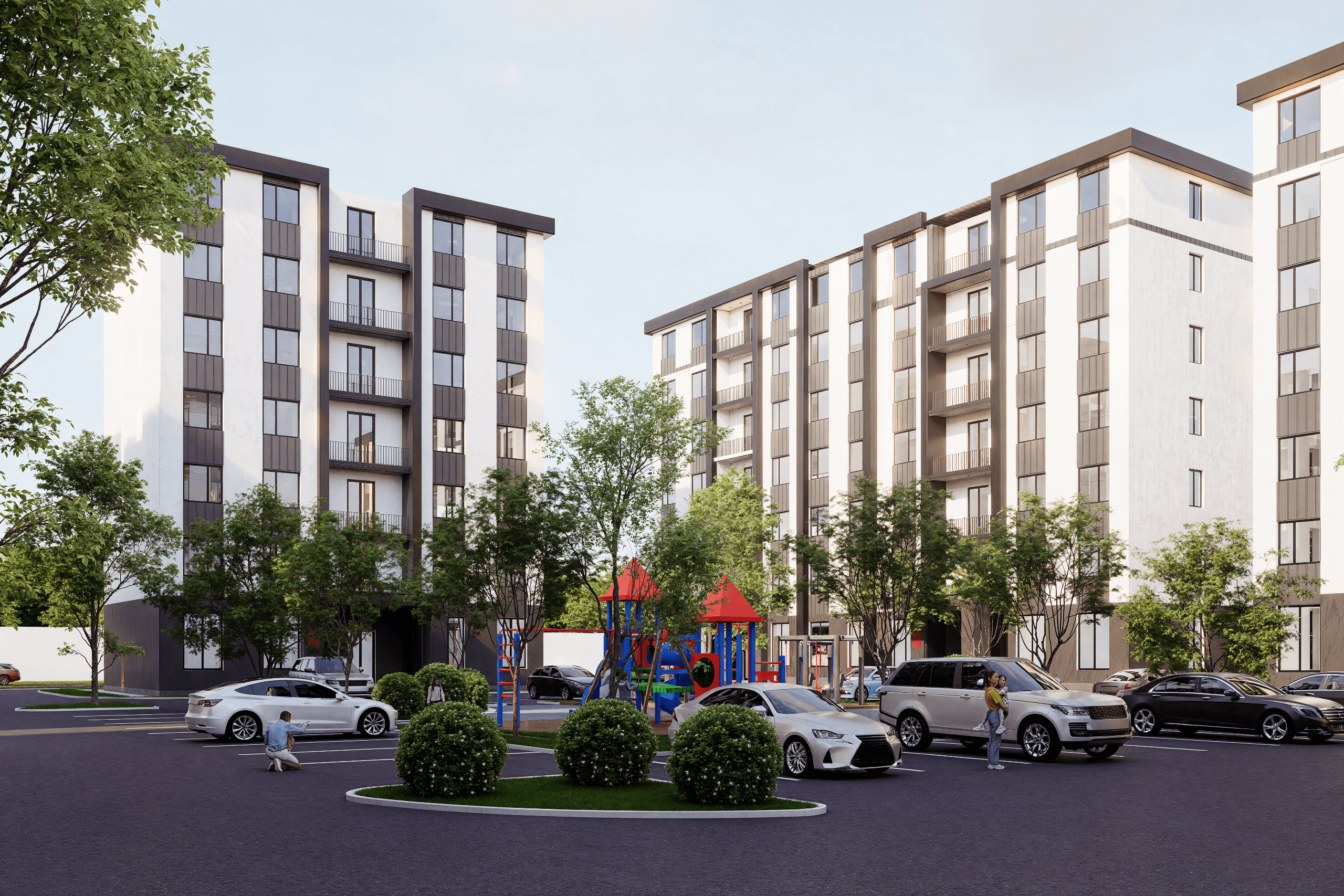 Архитектурный рендер жилого комплекса Intizor