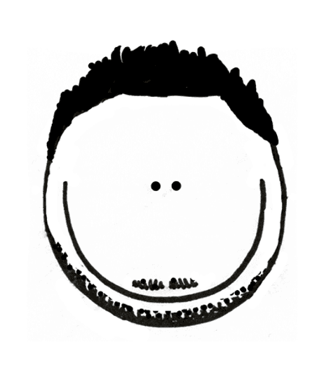 smily face with hair