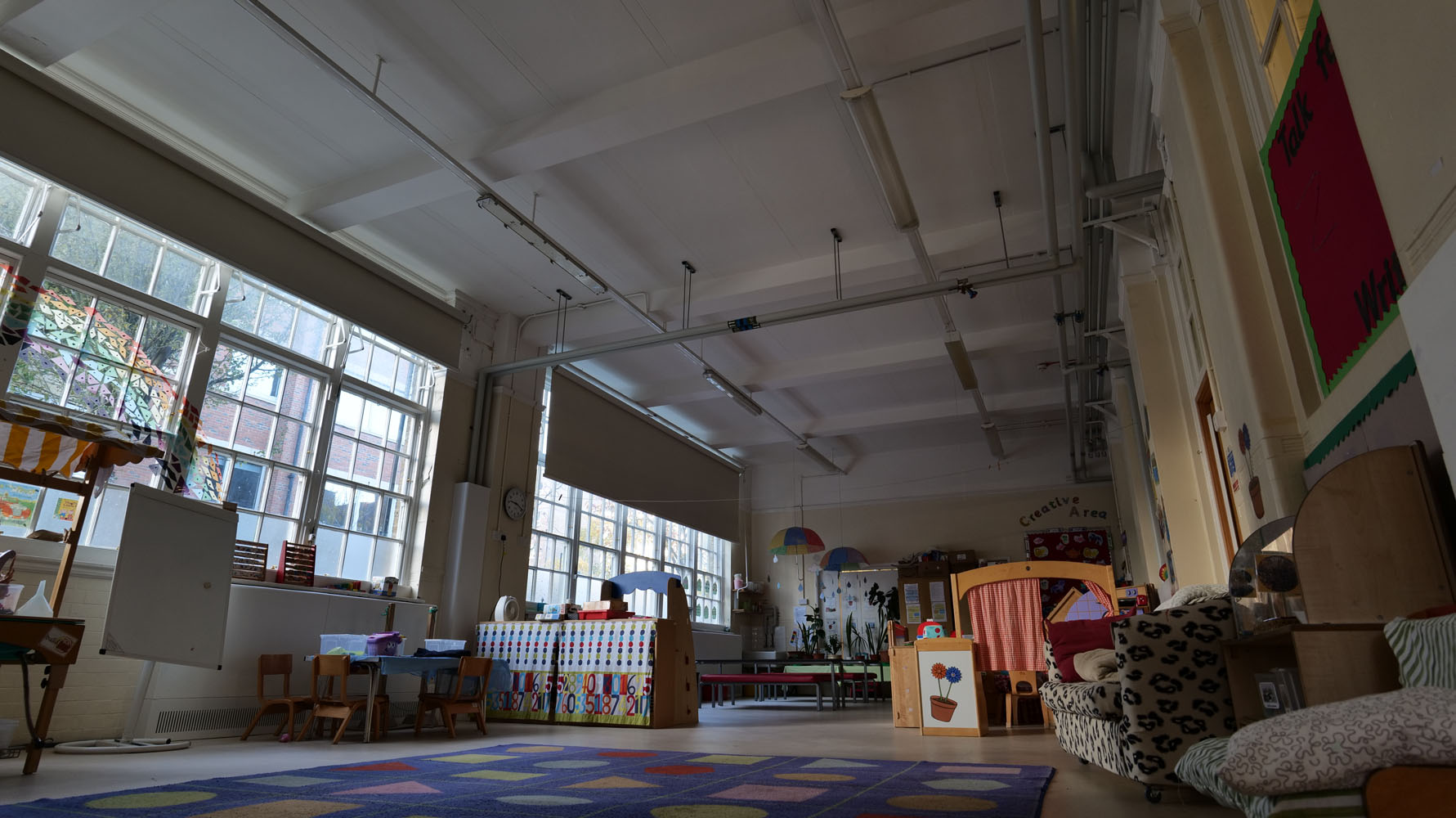 Classrooms emergency lights replacement by Azure Electrical Ltd for Primary School in London