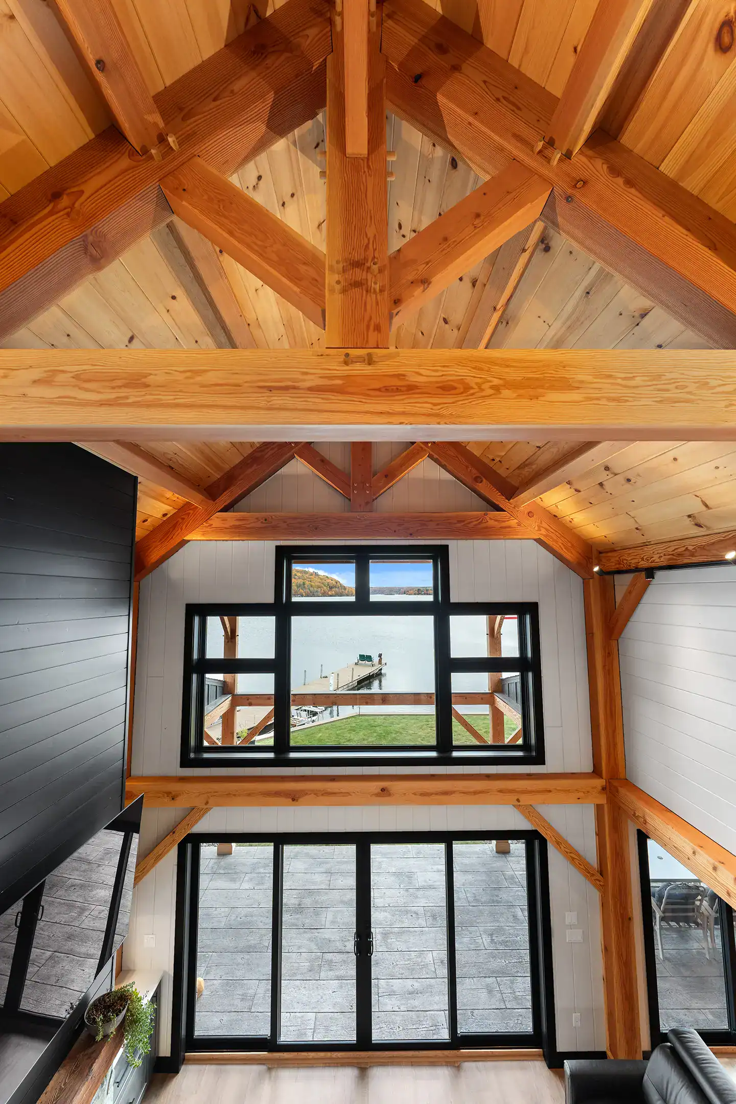 Upper Peninsula waterfront timber frame home photographed by Citadel Photography — view 12