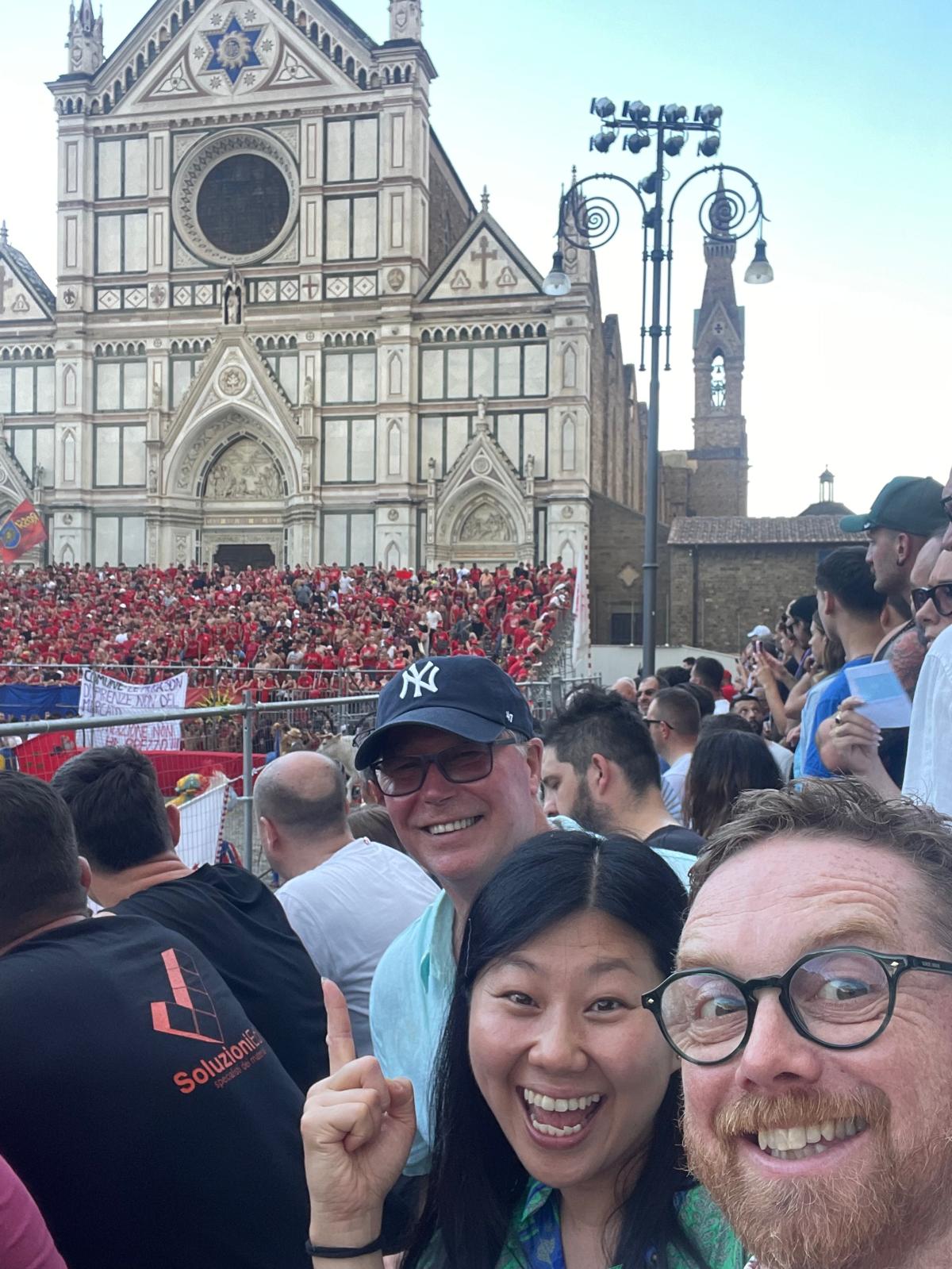 Attendees watching live drone showcase