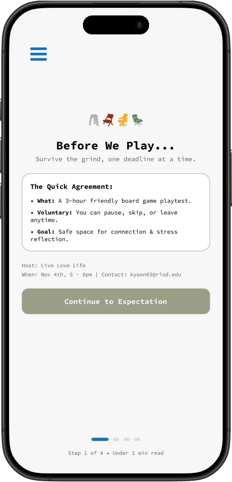 Before We Play mobile screen
