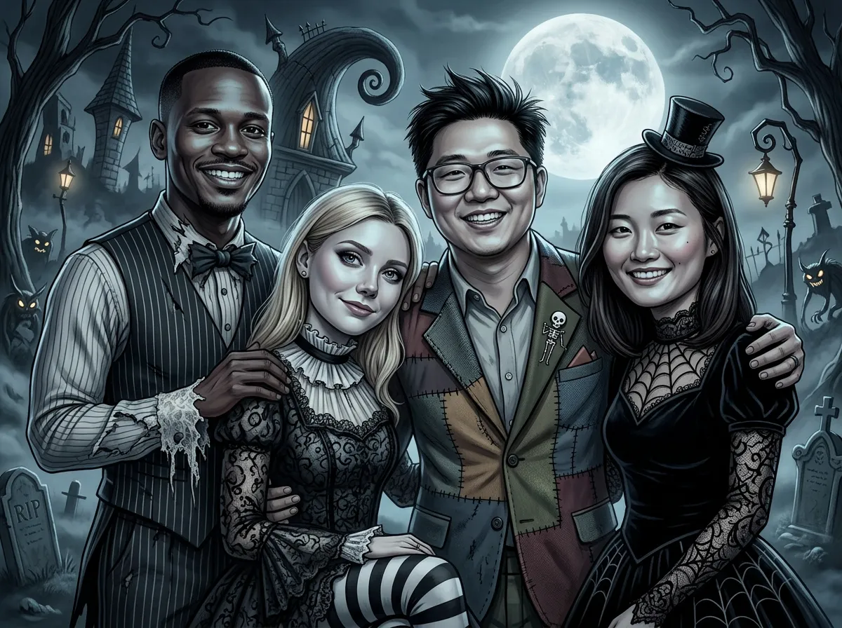 Transformation IA thème Tim Burton - PhotoBooth AI