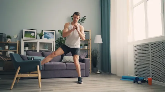 What you may notice trying Whey Protein - man is doing fitness at home