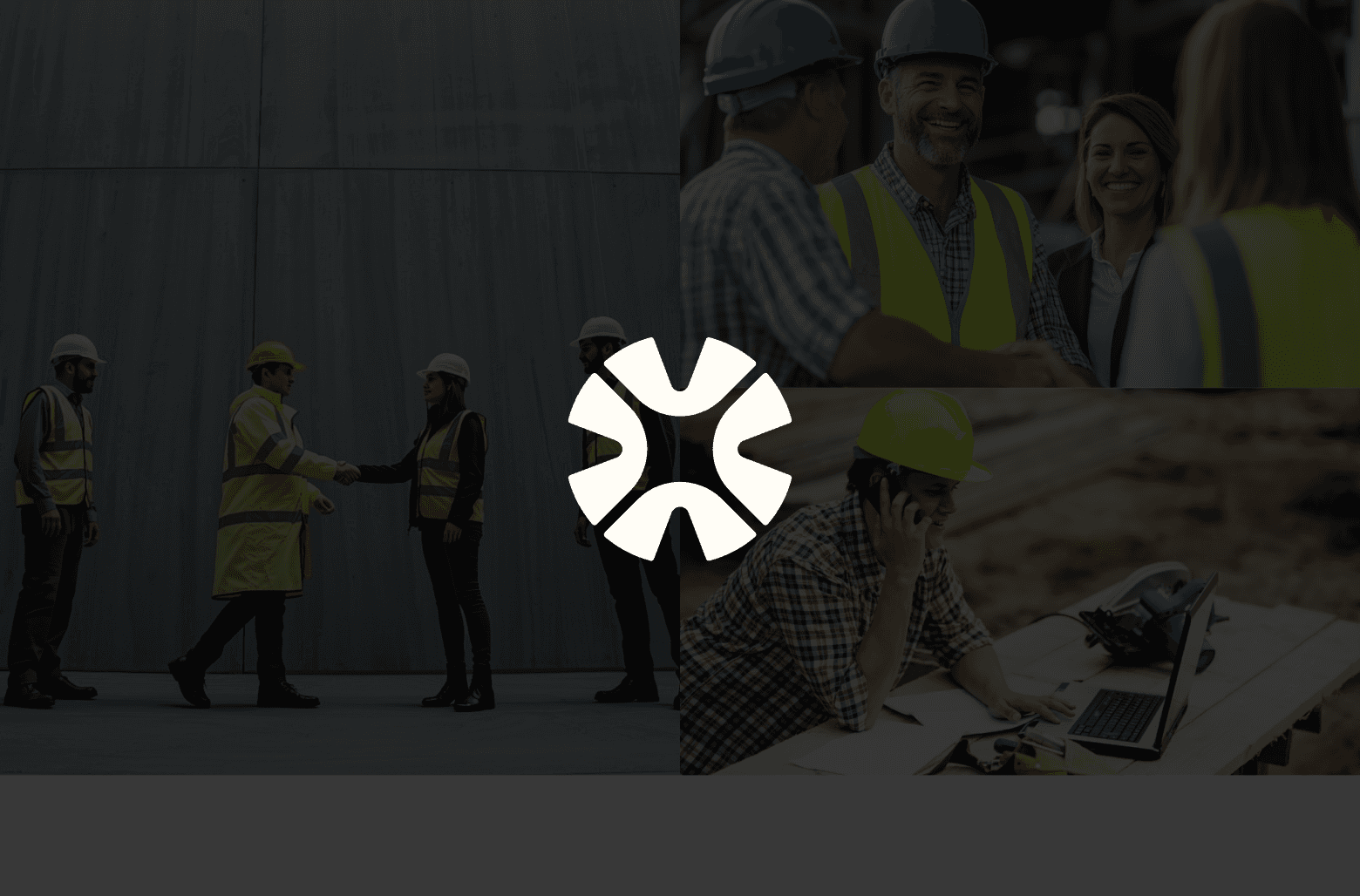 UltraField brand collage showing field technicians collaborating, working onsite, and using mobile tools