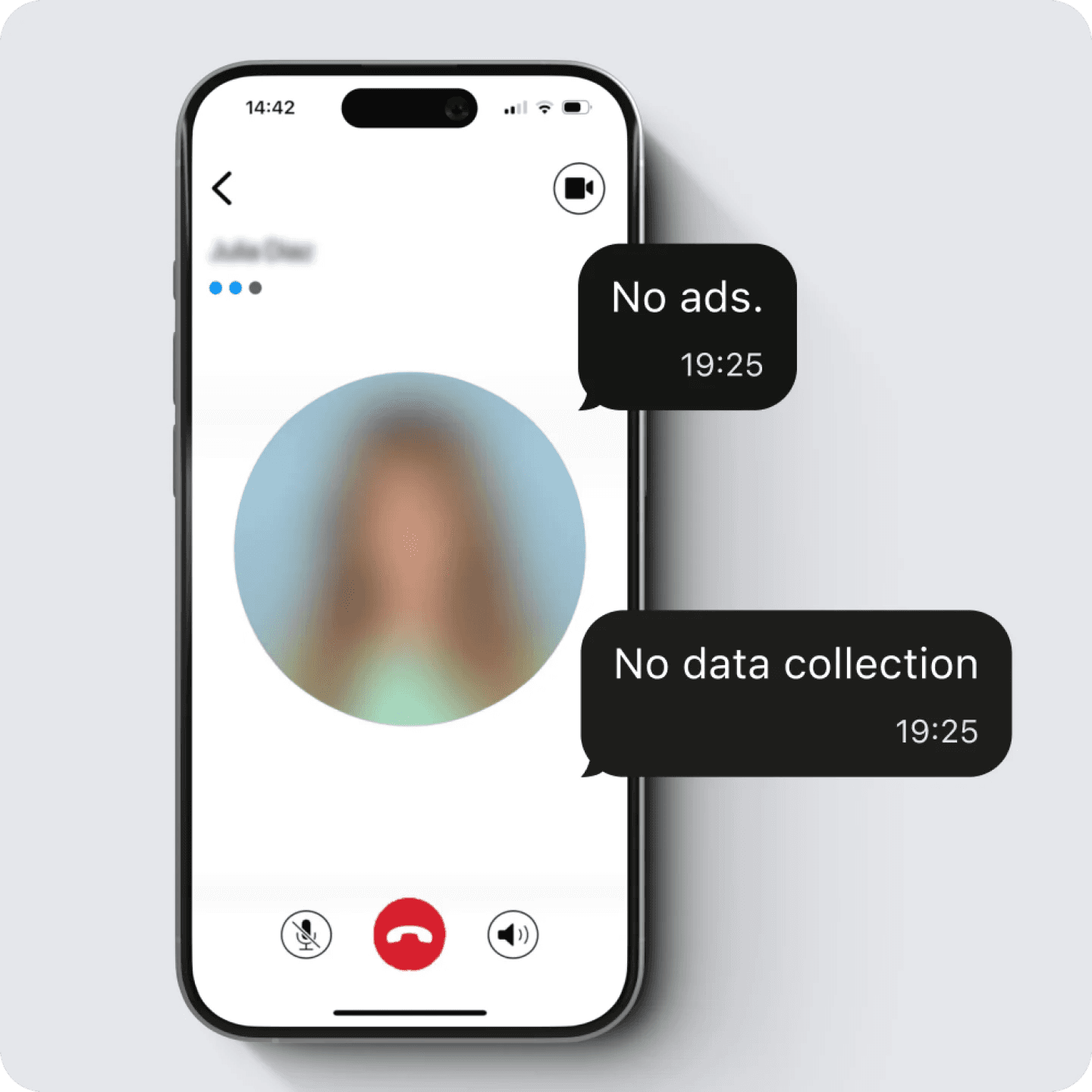 Threema ensures a completely ad-free environment
