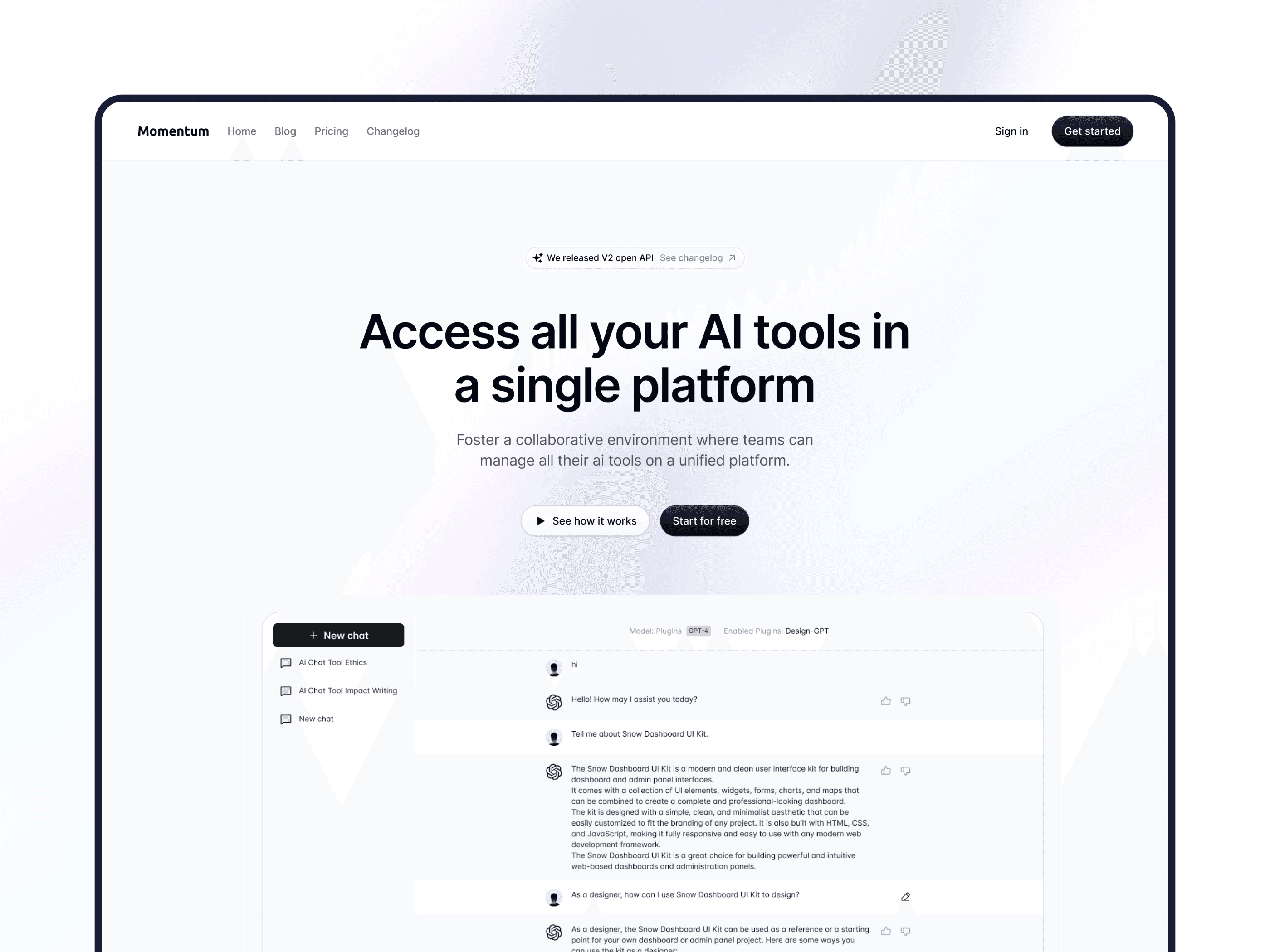 Top 16 AI Website Templates - Momentum