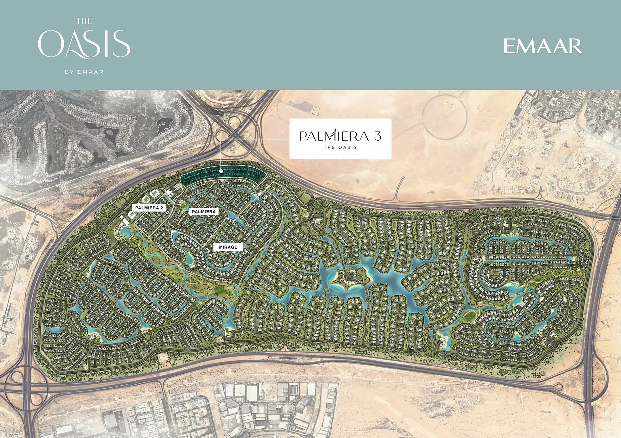 Palmiera 3 at the oasis by emaar master plan
