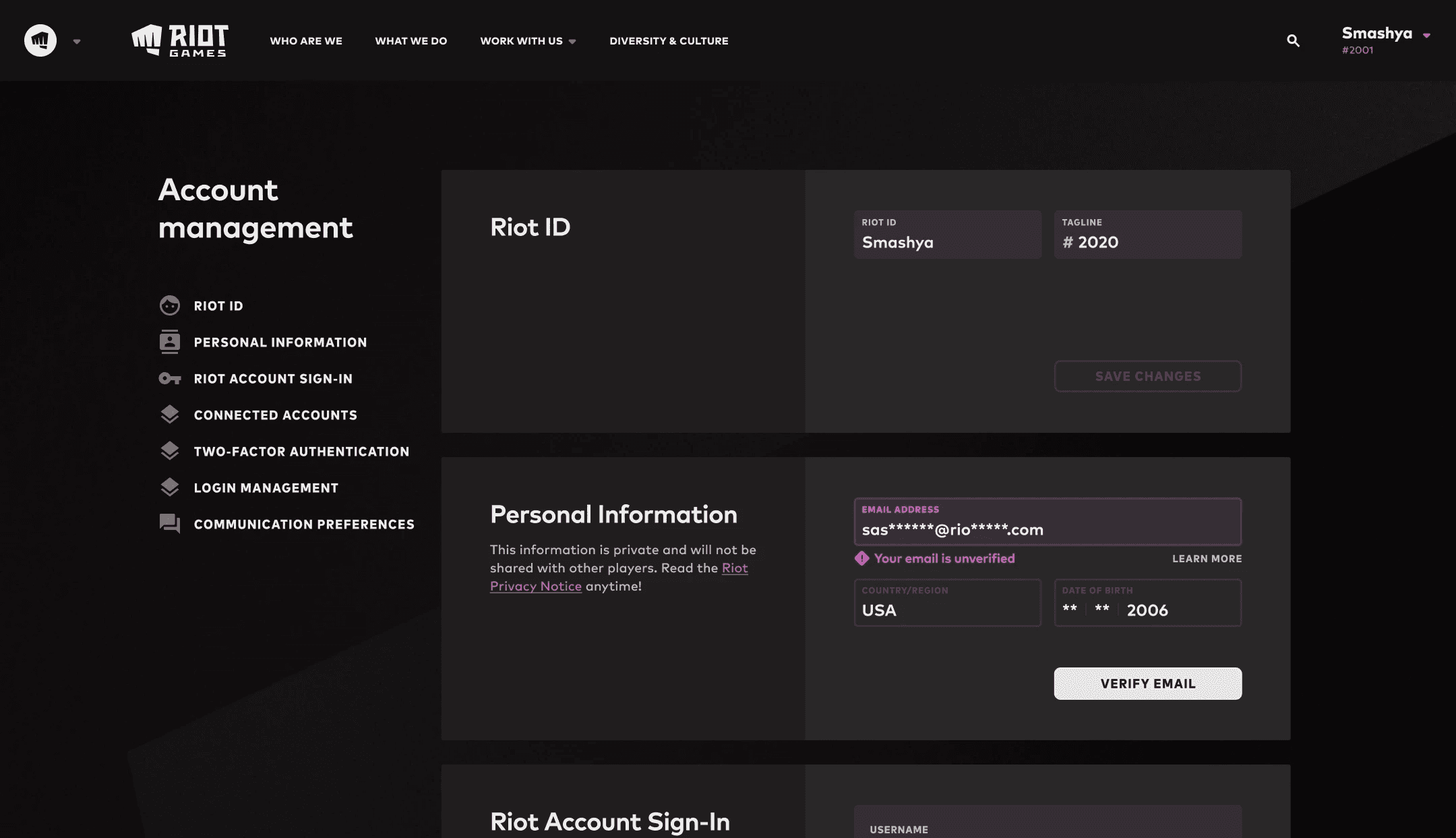 Riot Account Management