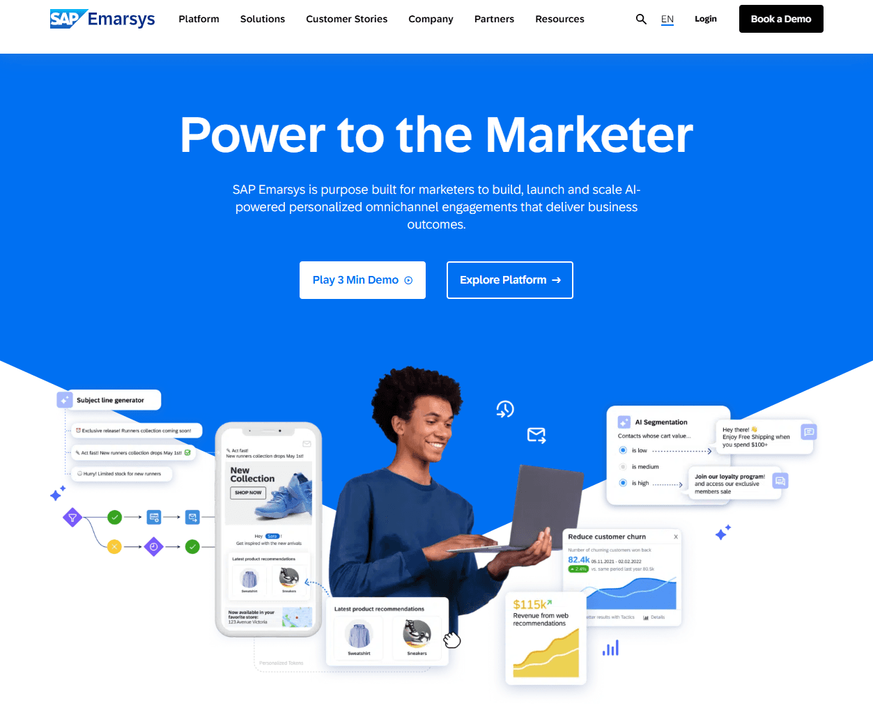 Emarsys Dasboard Screen shot