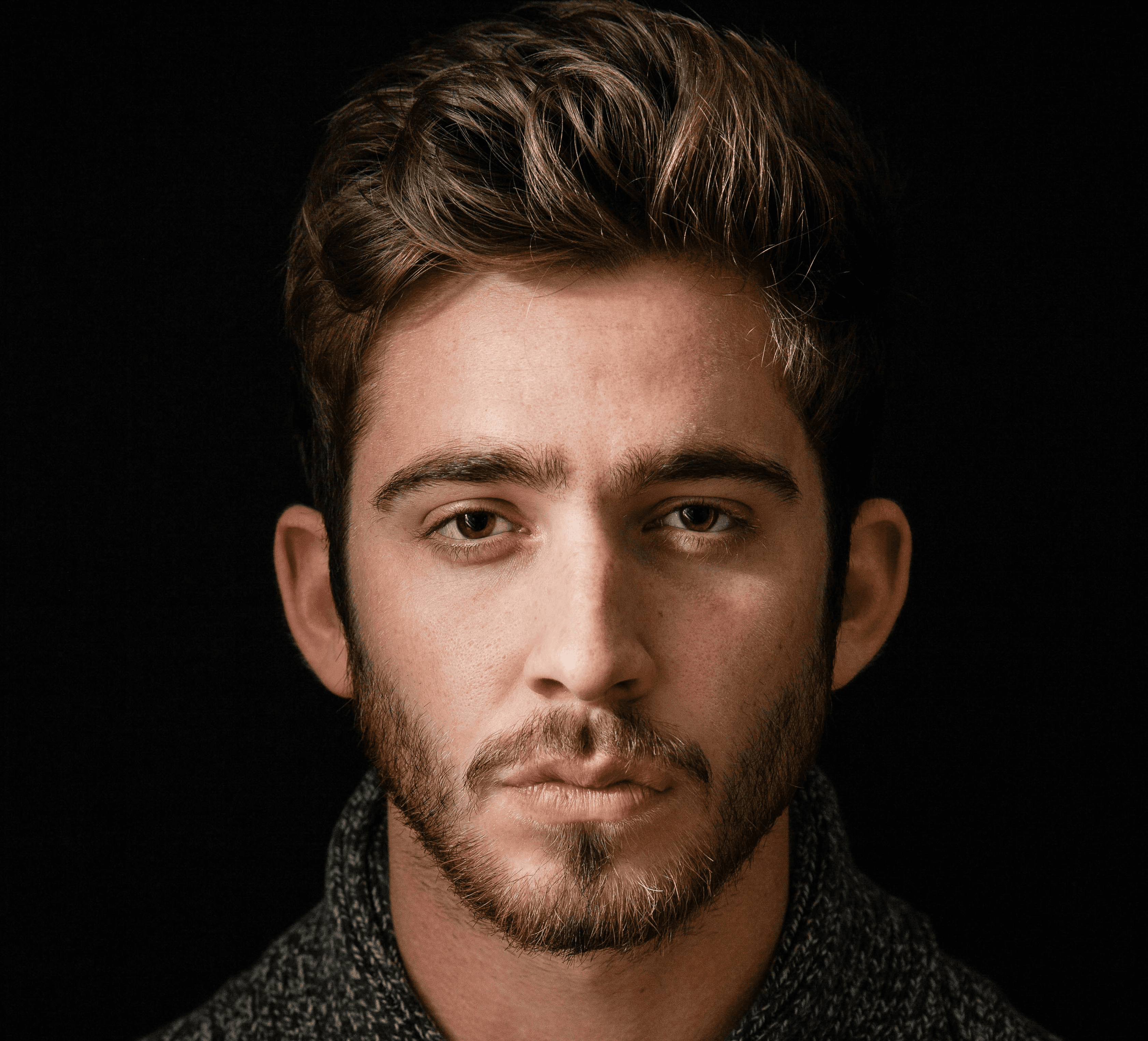 man's grey and black shirt