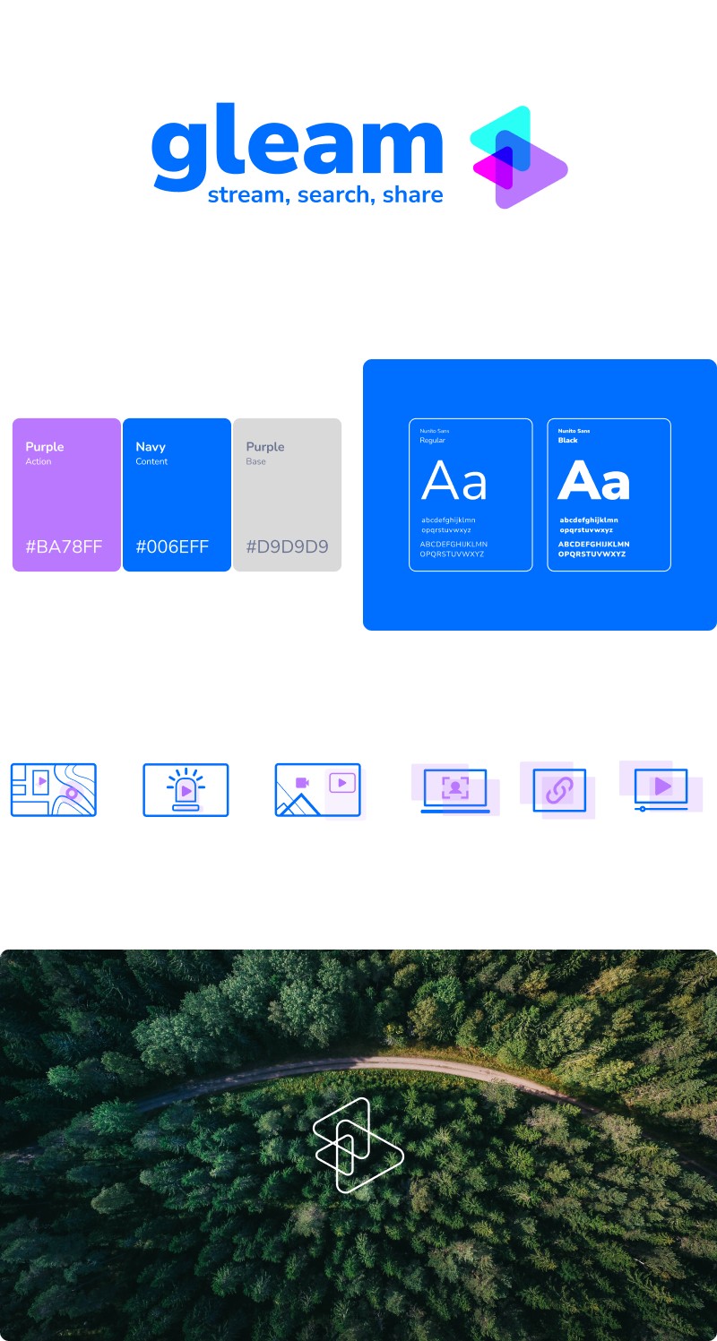 gleam brand identity design