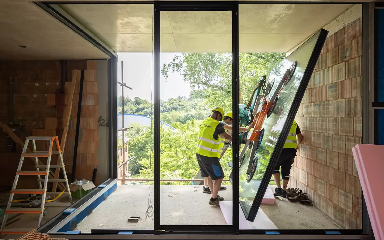 bezrámová velkoformátová okna RD Pod Rozhlednou