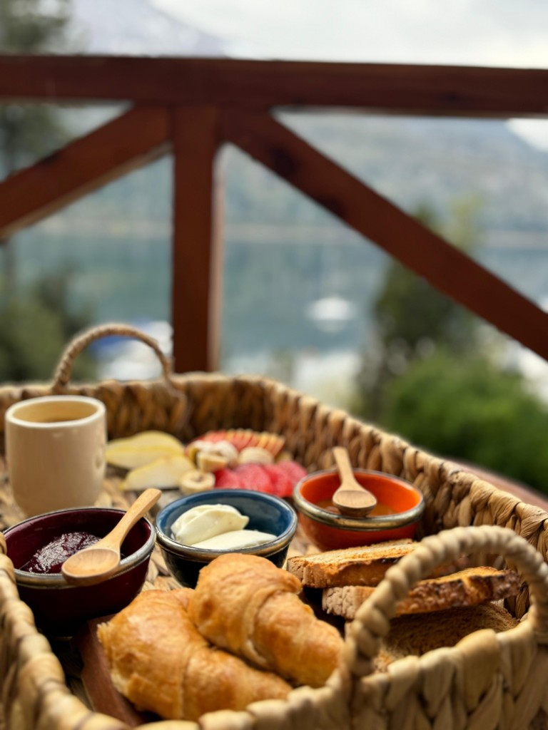 Desayuno desde el balcon