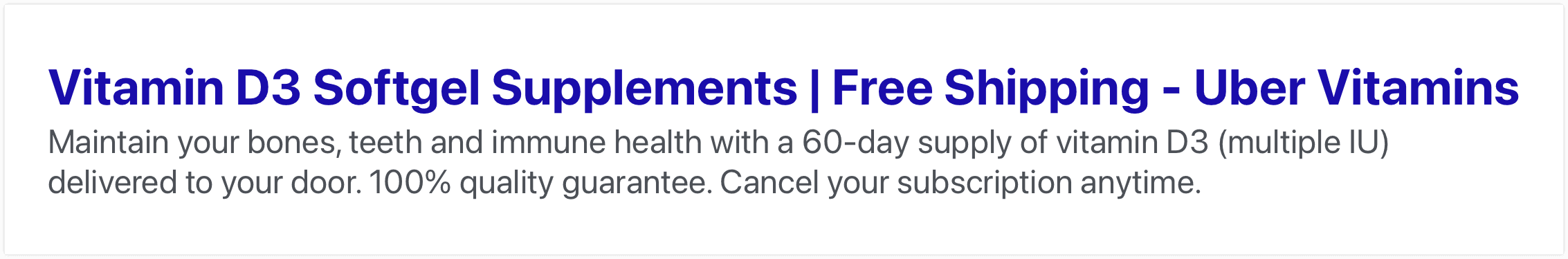 Final vitamin D subscription title tag and meta description