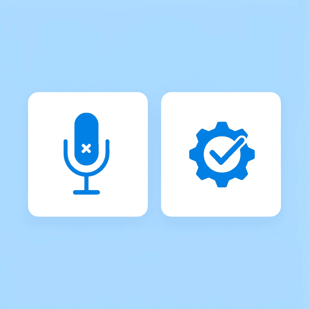  Before: manual recording setup with multiple takes. After: automated AI voiceover generation