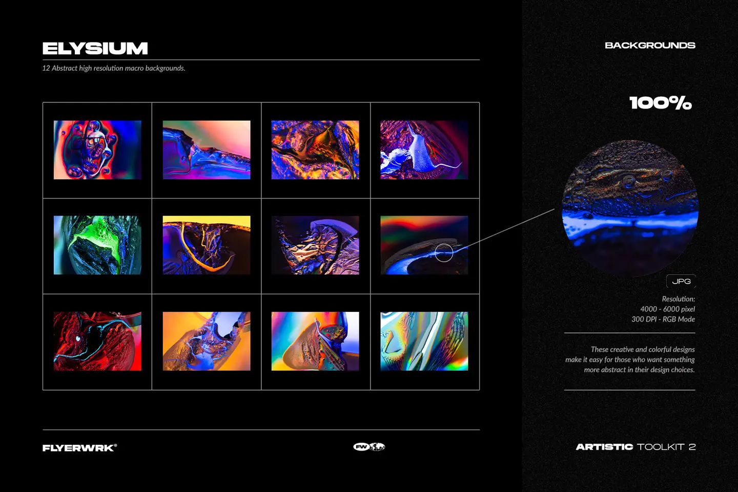 Artistic Toolkit 2 elysium abstract macro backgrounds with colorful liquid textures