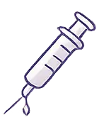Icono ilustrativo de aplicación de toxina botulínica para suavizar líneas de expresión.