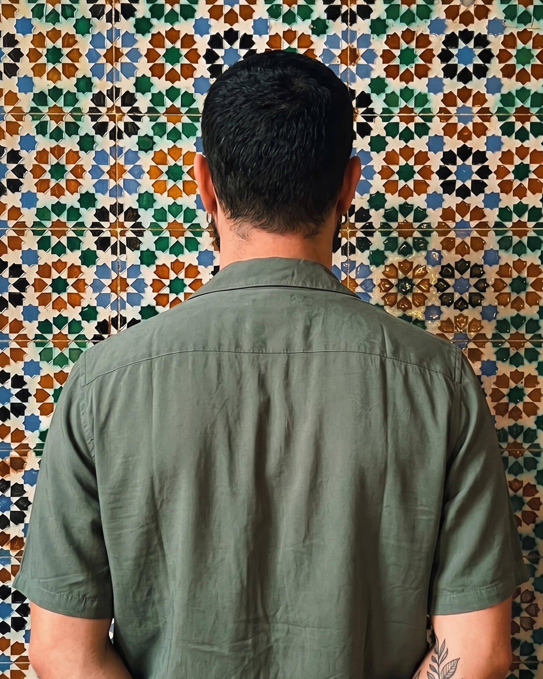 Portrait of portfolio creator – back view