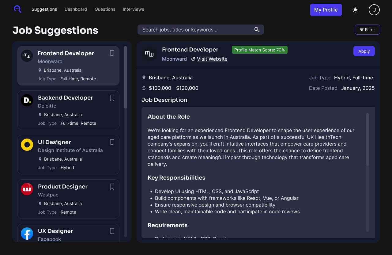 Final Design Dark Mode