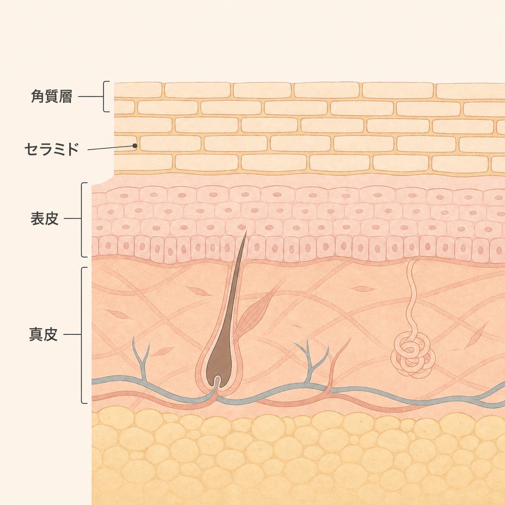 皮膚のバリア機能が低下すると、ぜんつっぱりやヒリつきが起こるのか説明します