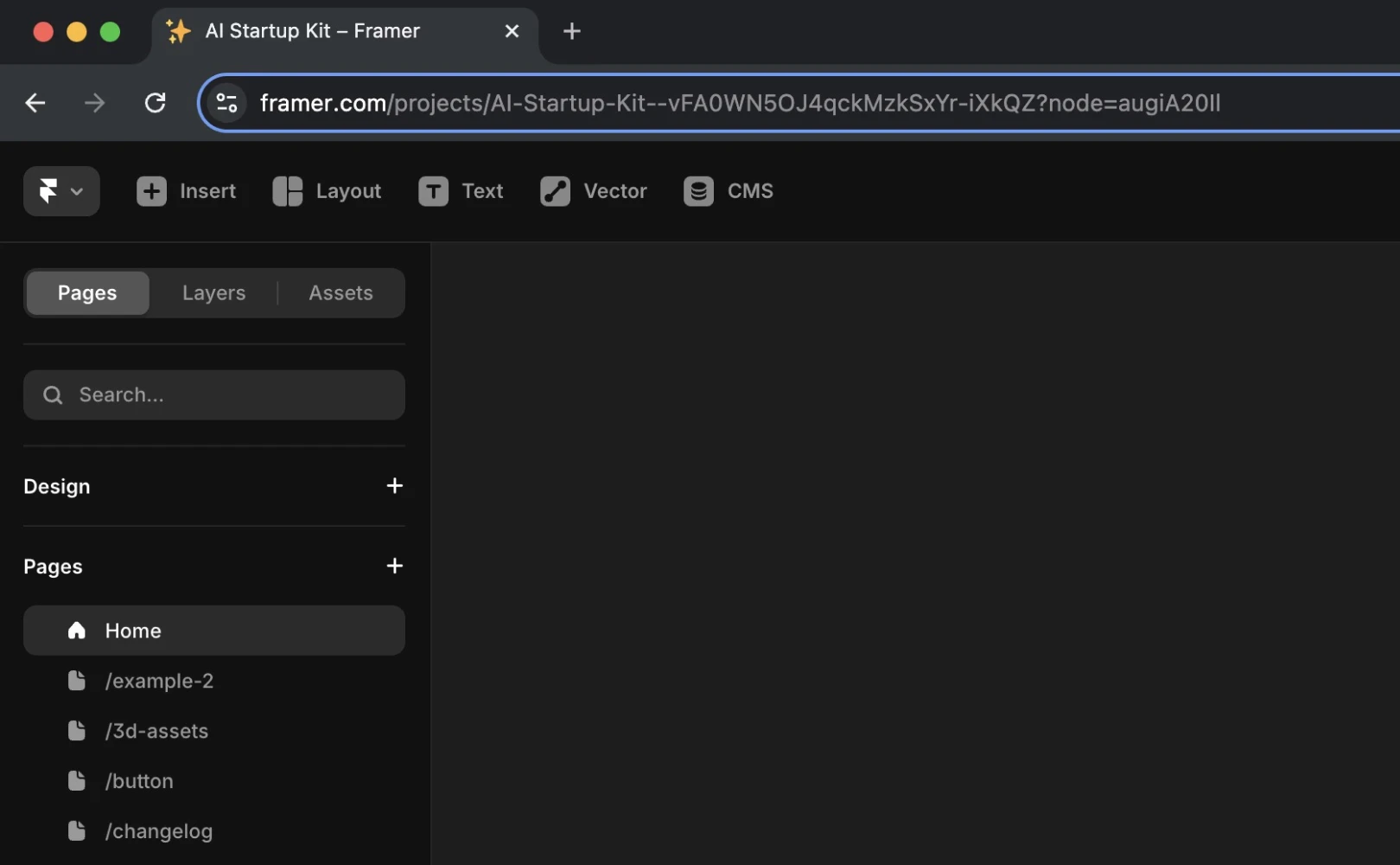 framer 프로젝트 공유를 위해 브라우저에서 프로젝트 링크 복사하는 방법입니다.