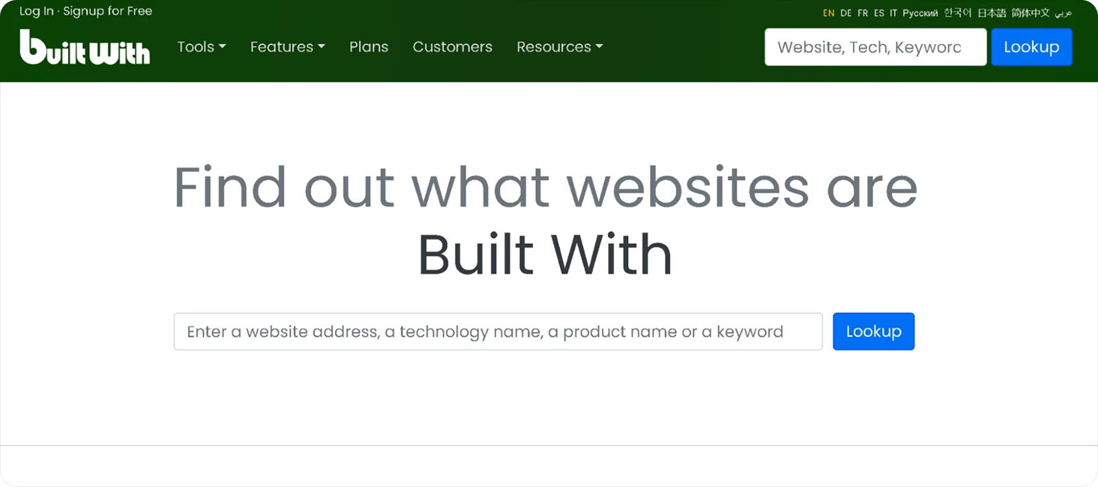 builtwith-homepage