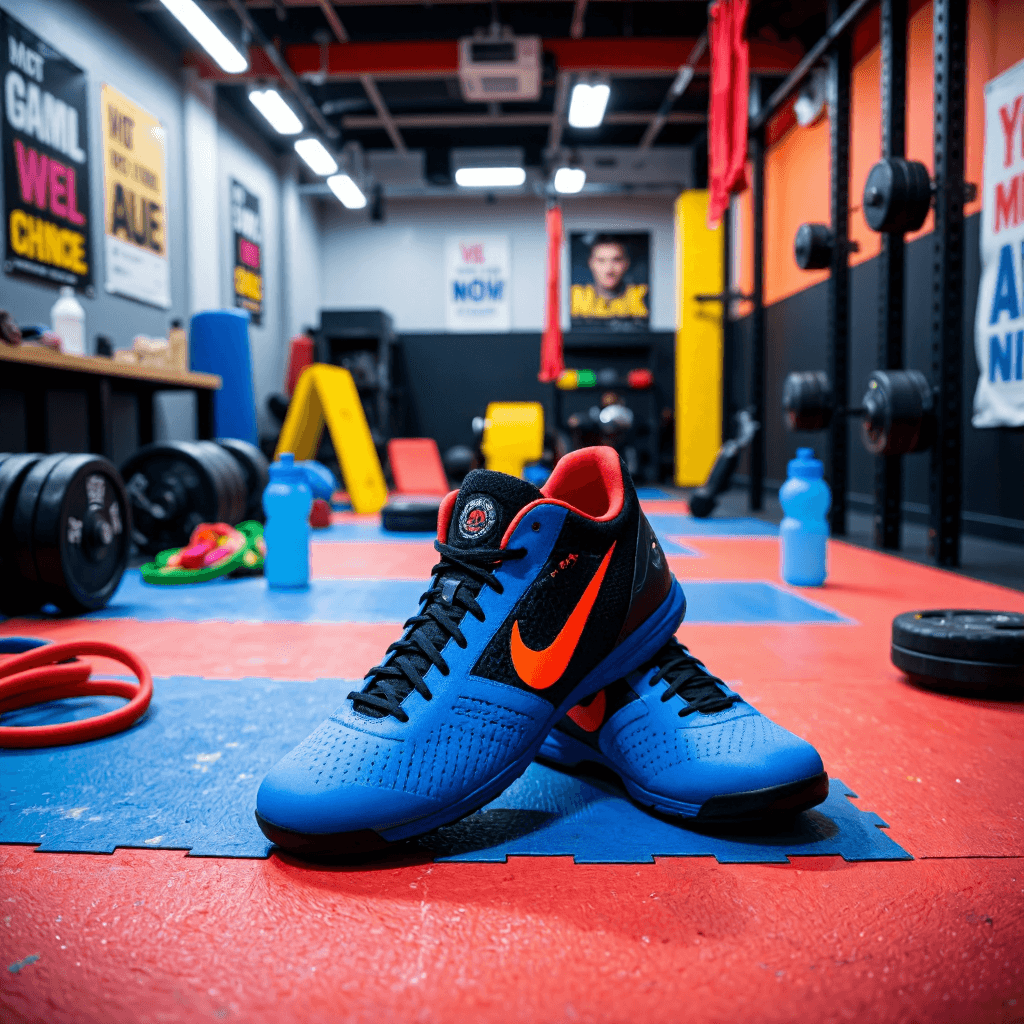 product photography of wrestling shoes