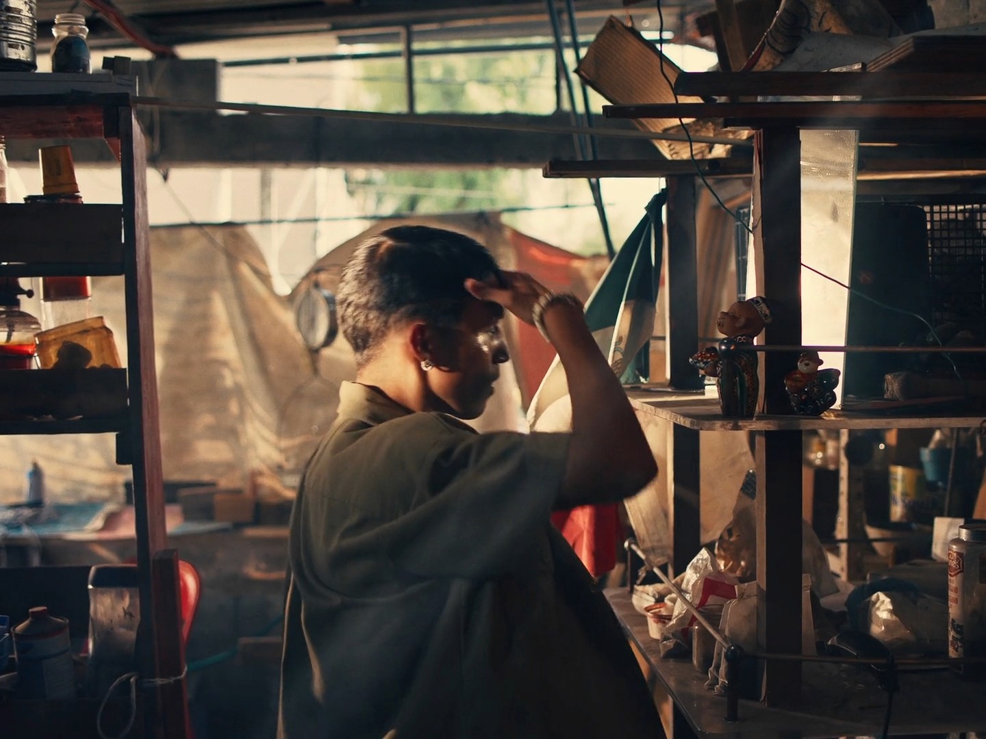 High-contrast cinematography by Mike Bautista for "Perro Lobo," where shadows contain information and the lighting reveals the soul of the story rather than just illuminating the set.