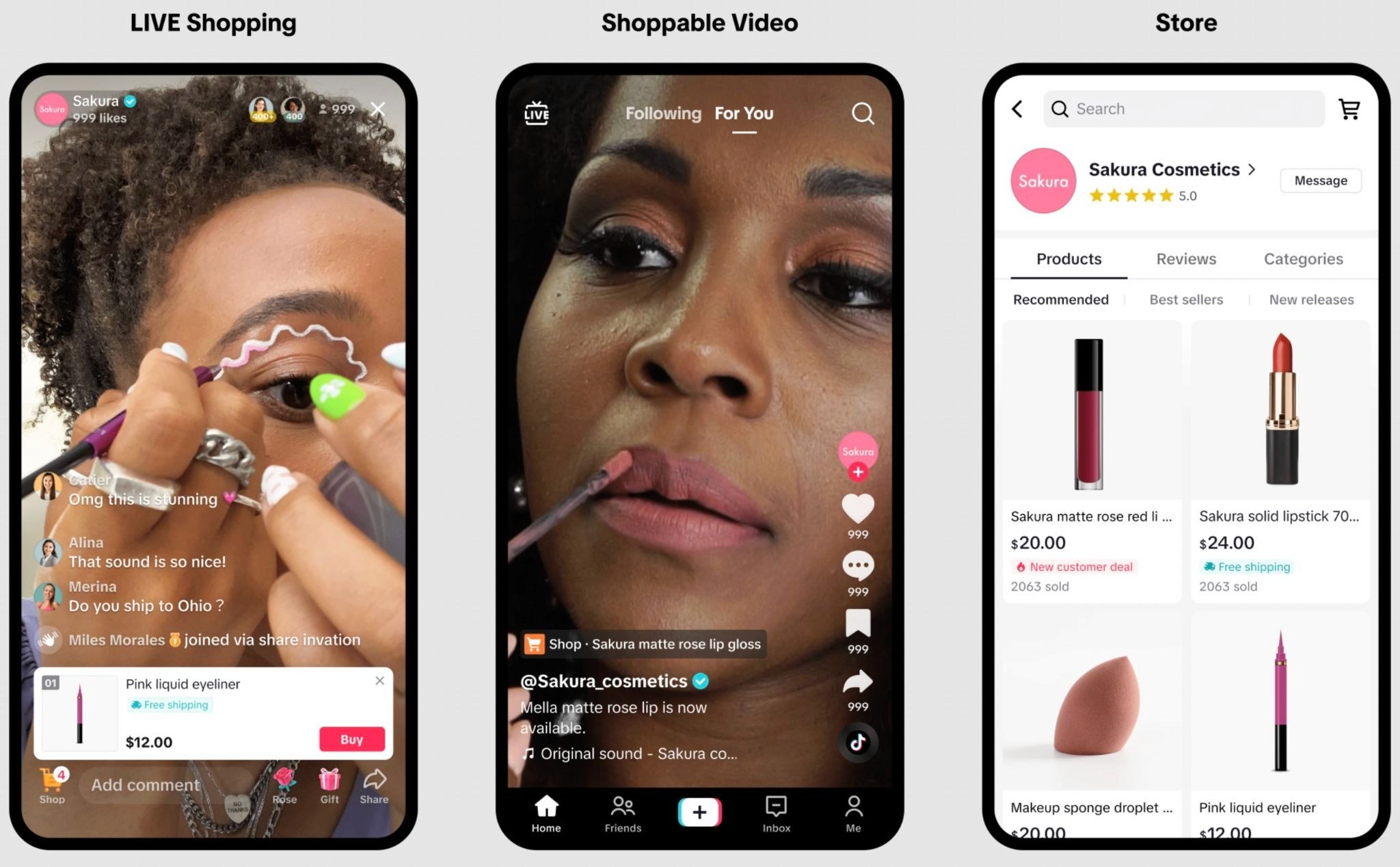Shoppable content on TikTok