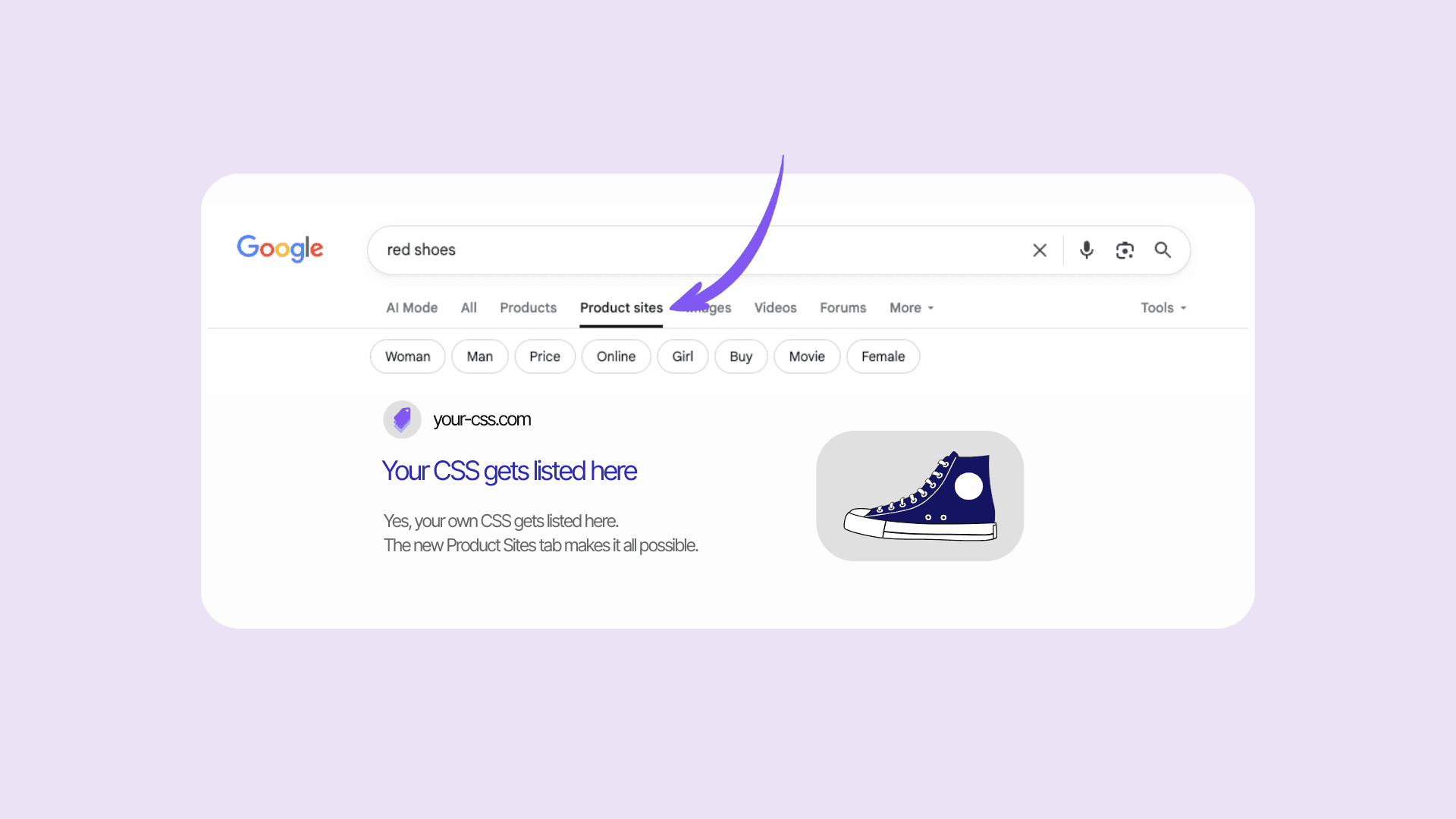 Your CSS is listed on Google price comparison sites