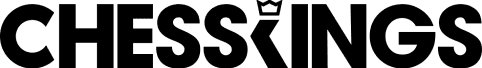 CHESSKINGS logo in bold black text with a small crown icon above the letter K.