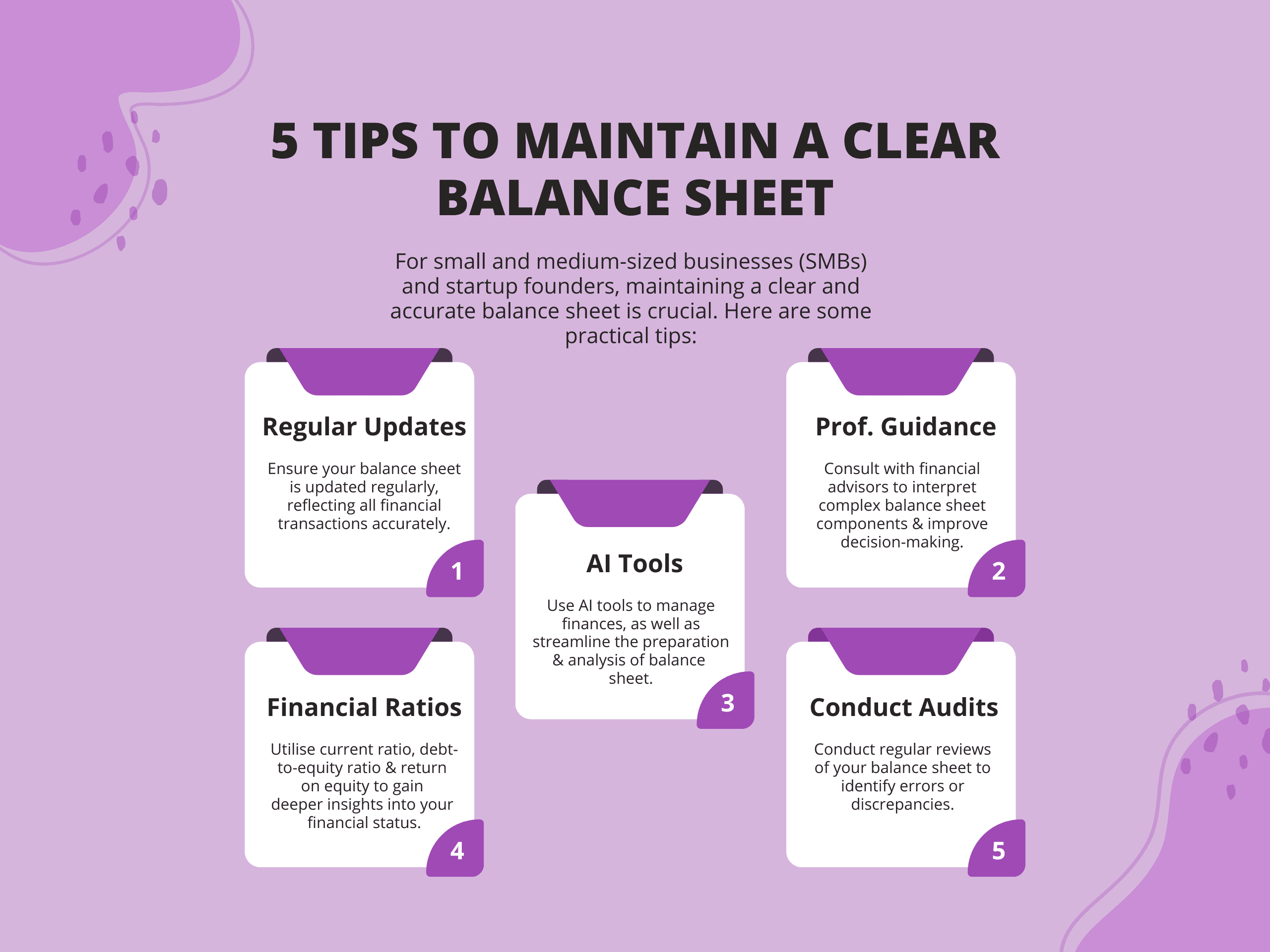 Tips to maintain clear balance sheet