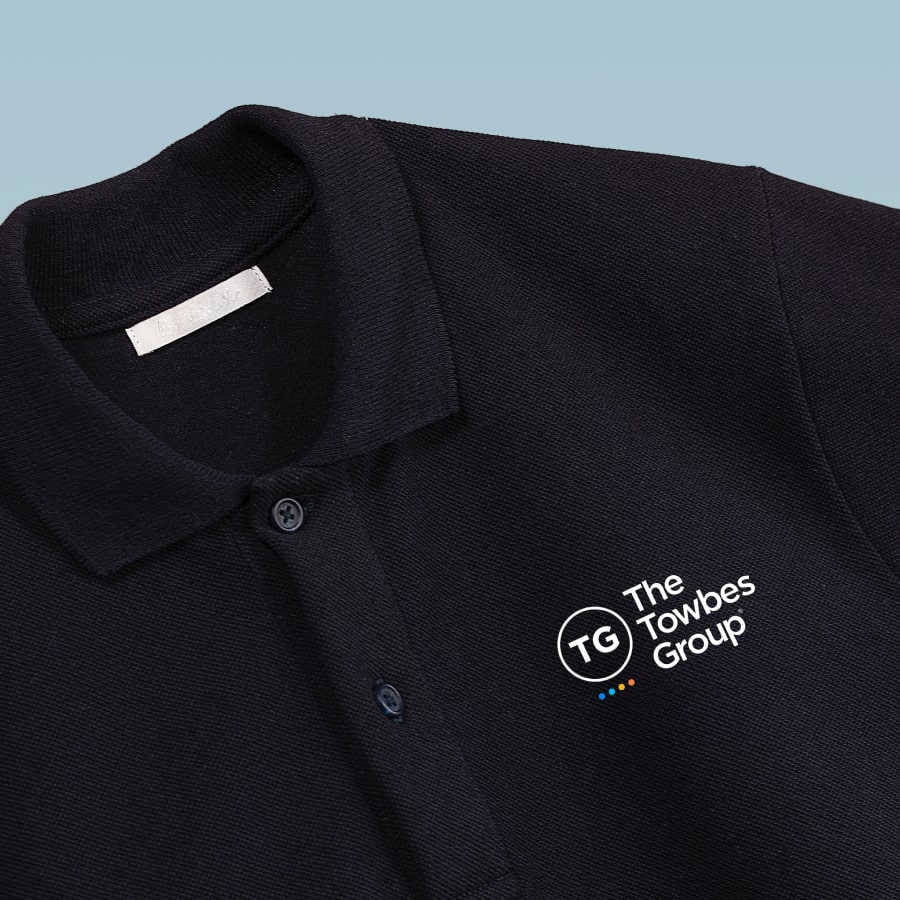 Towbes Group polo shirt.