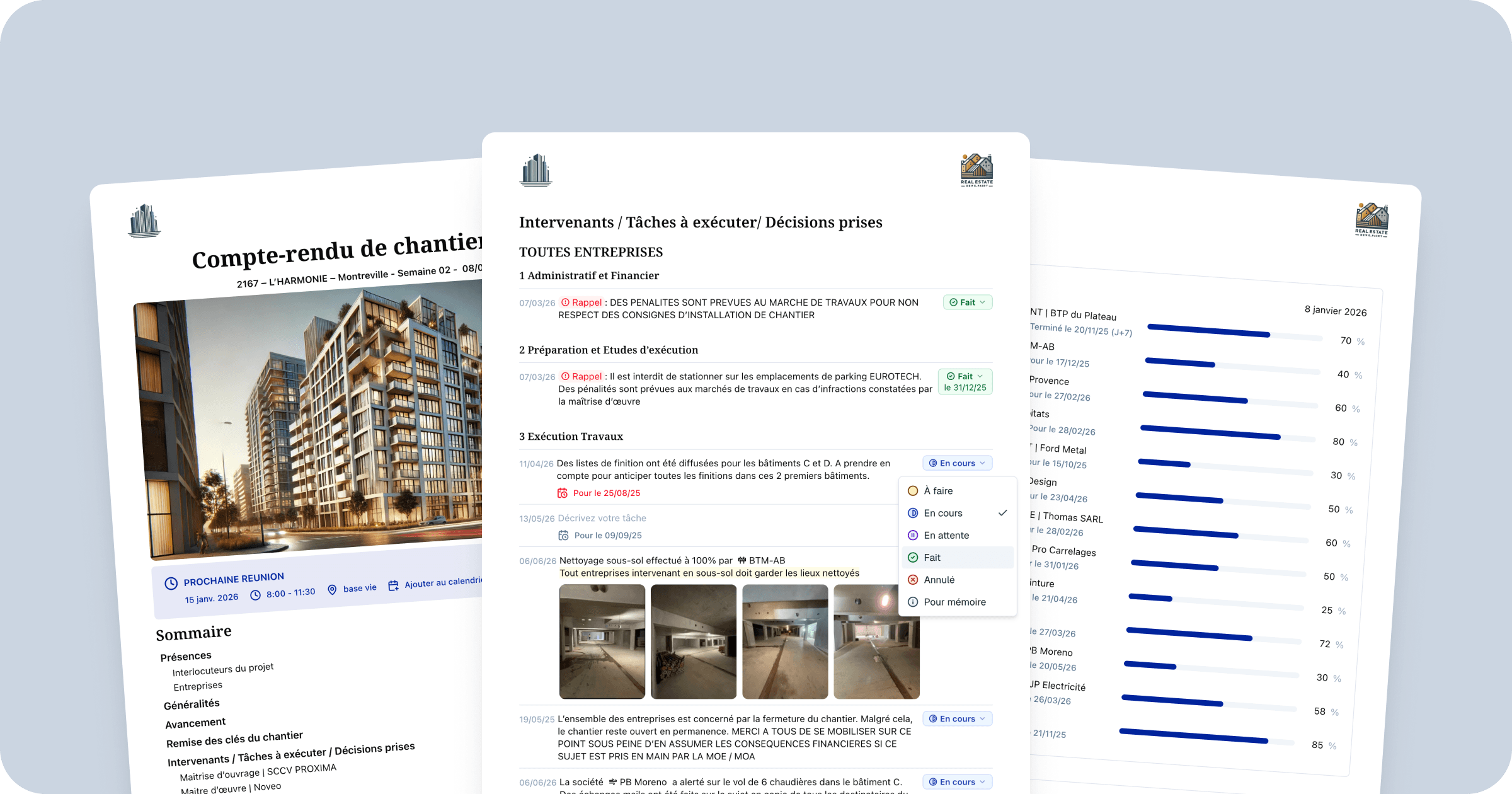 Un aperçu d'un rapport there