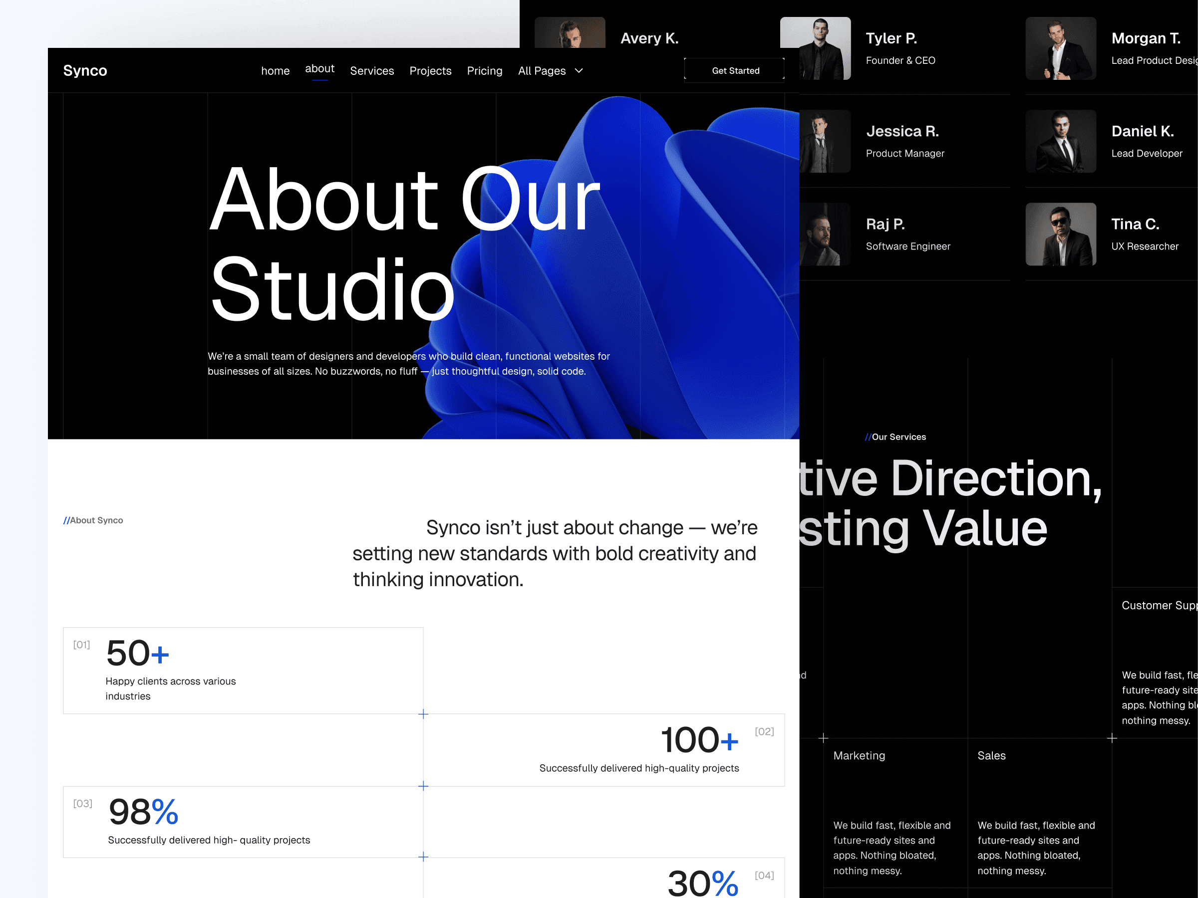 framer marketing agency template