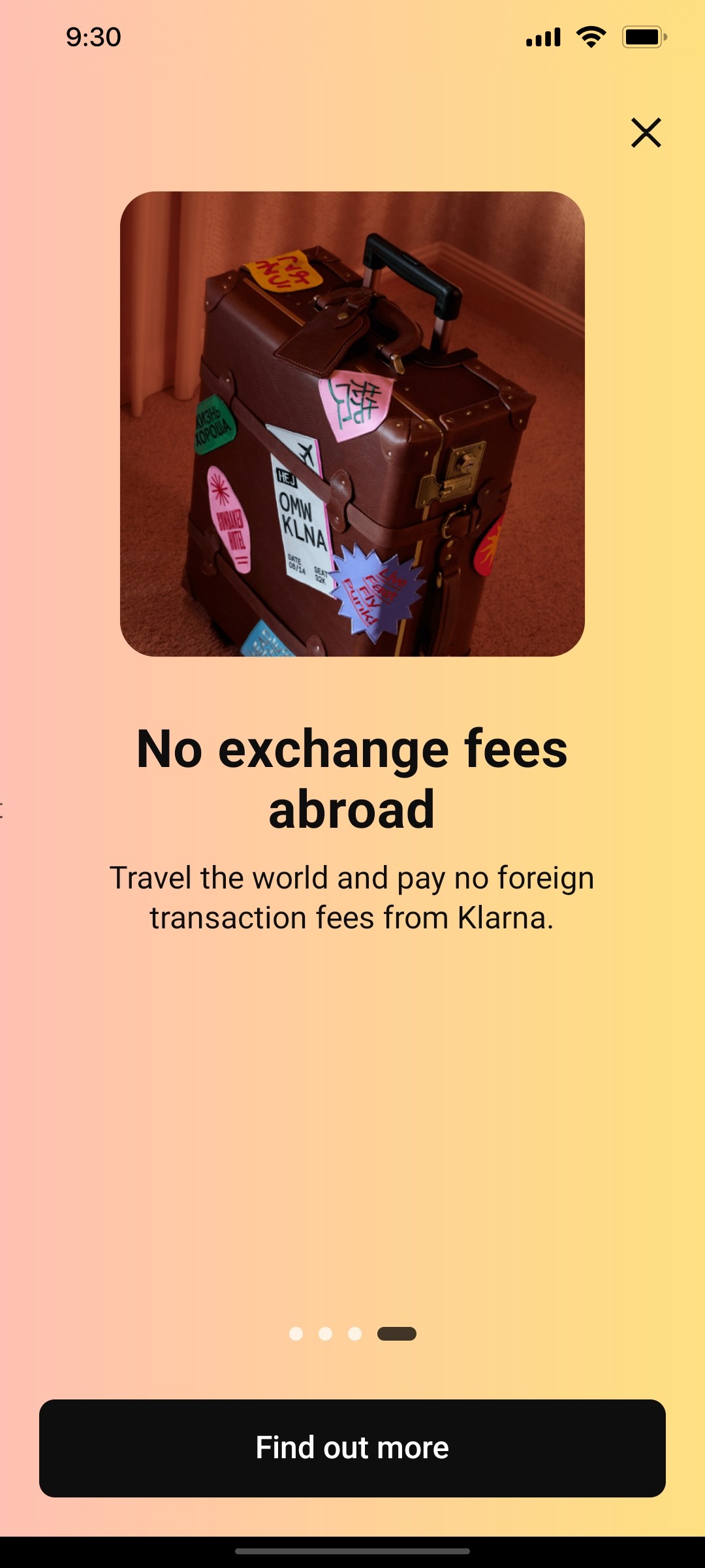 Klarna Find Out More page Screen