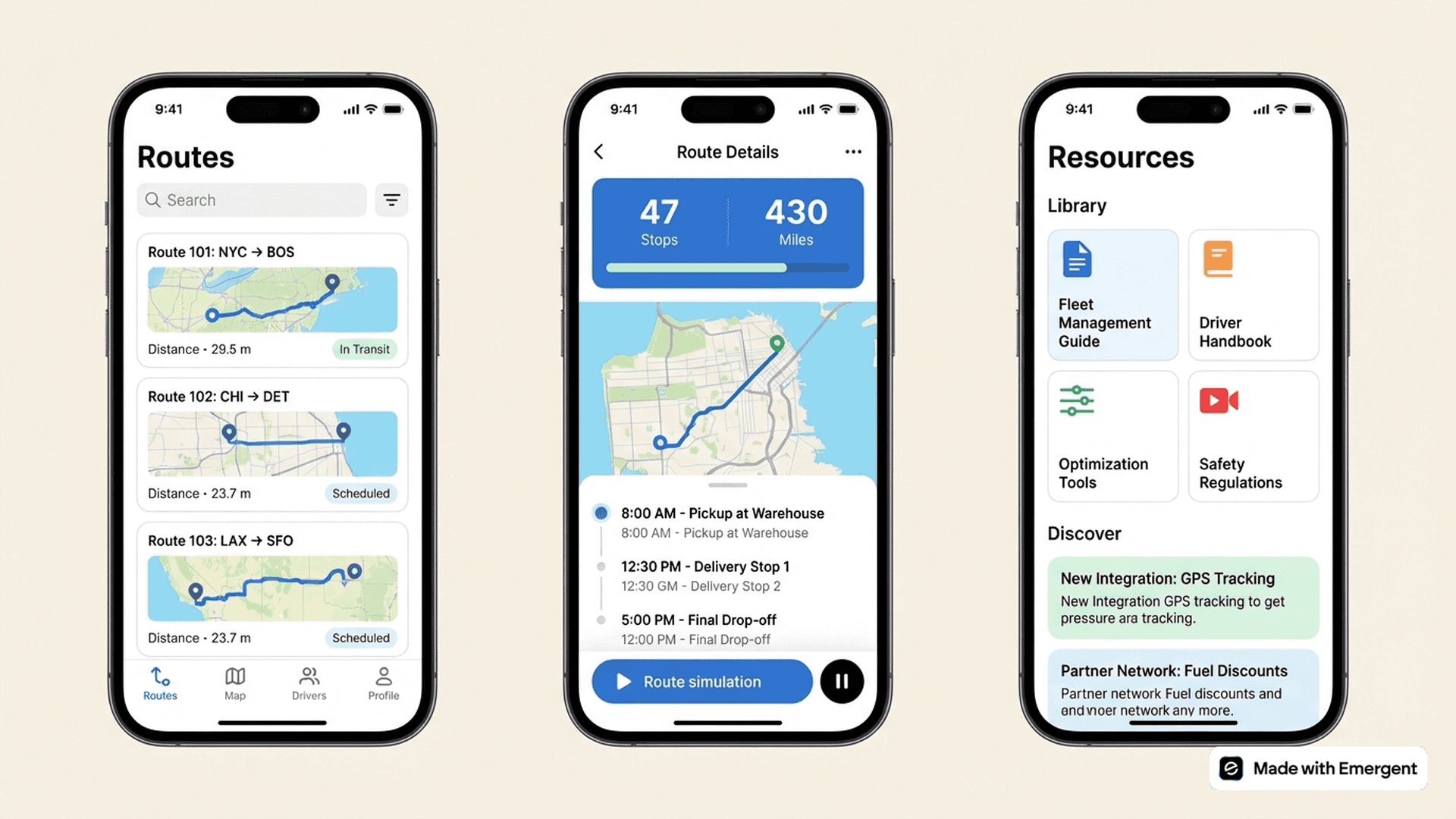 Logistics Planner App Made With Emergent