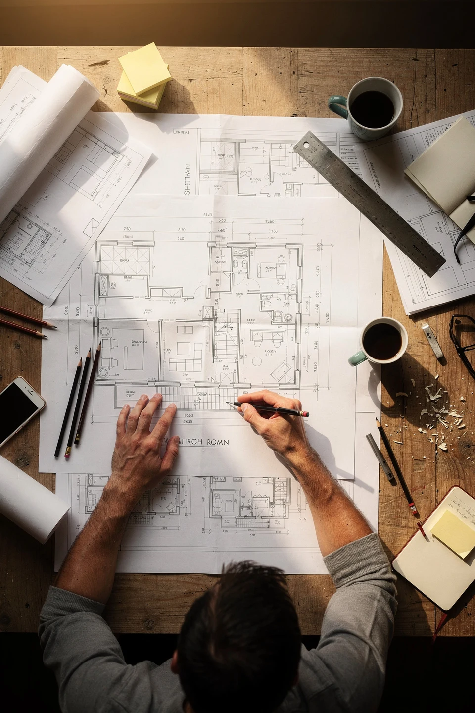 Plans de rénovation architecturaux pour projet de rénovation en Suisse romande