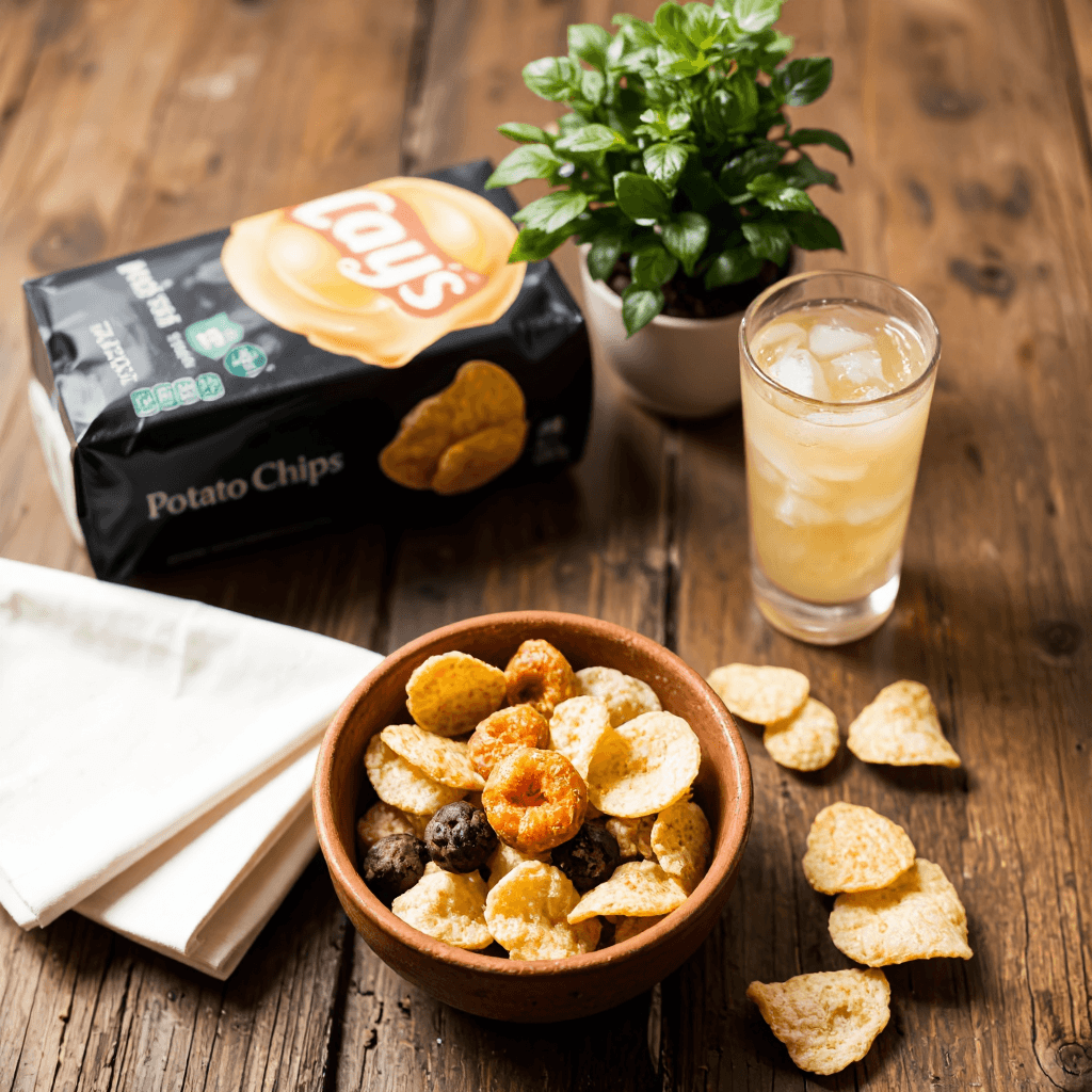 product photography of a box of potato chips