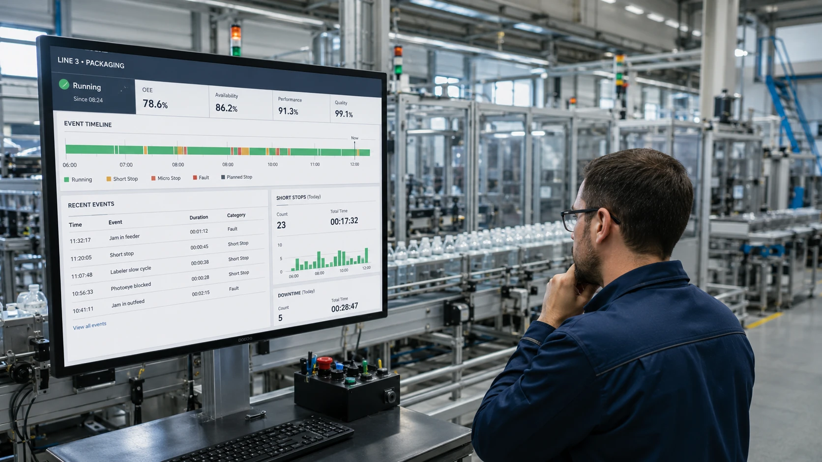 Détection des micro-arrêts machine sur une ligne de production industrielle
