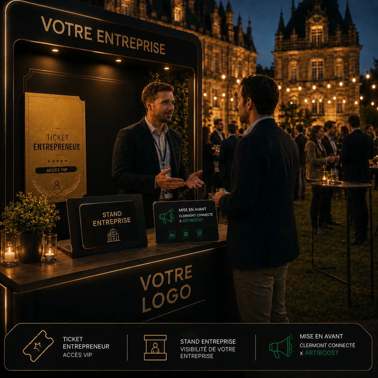 Affiche de l’anniversaire des 2 ans de Clermont Connecté et Artiboost