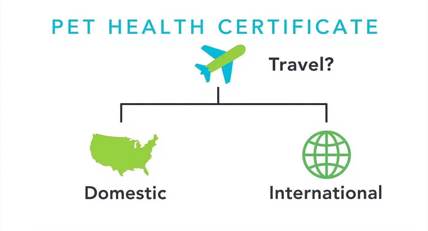 Infographic about certificate of health for pets