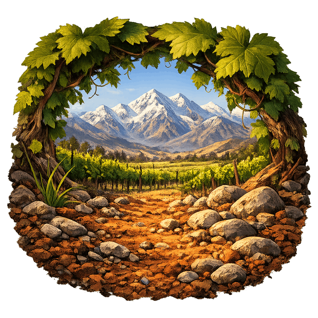 Detailed graphic of the Chimbarongo wine region.